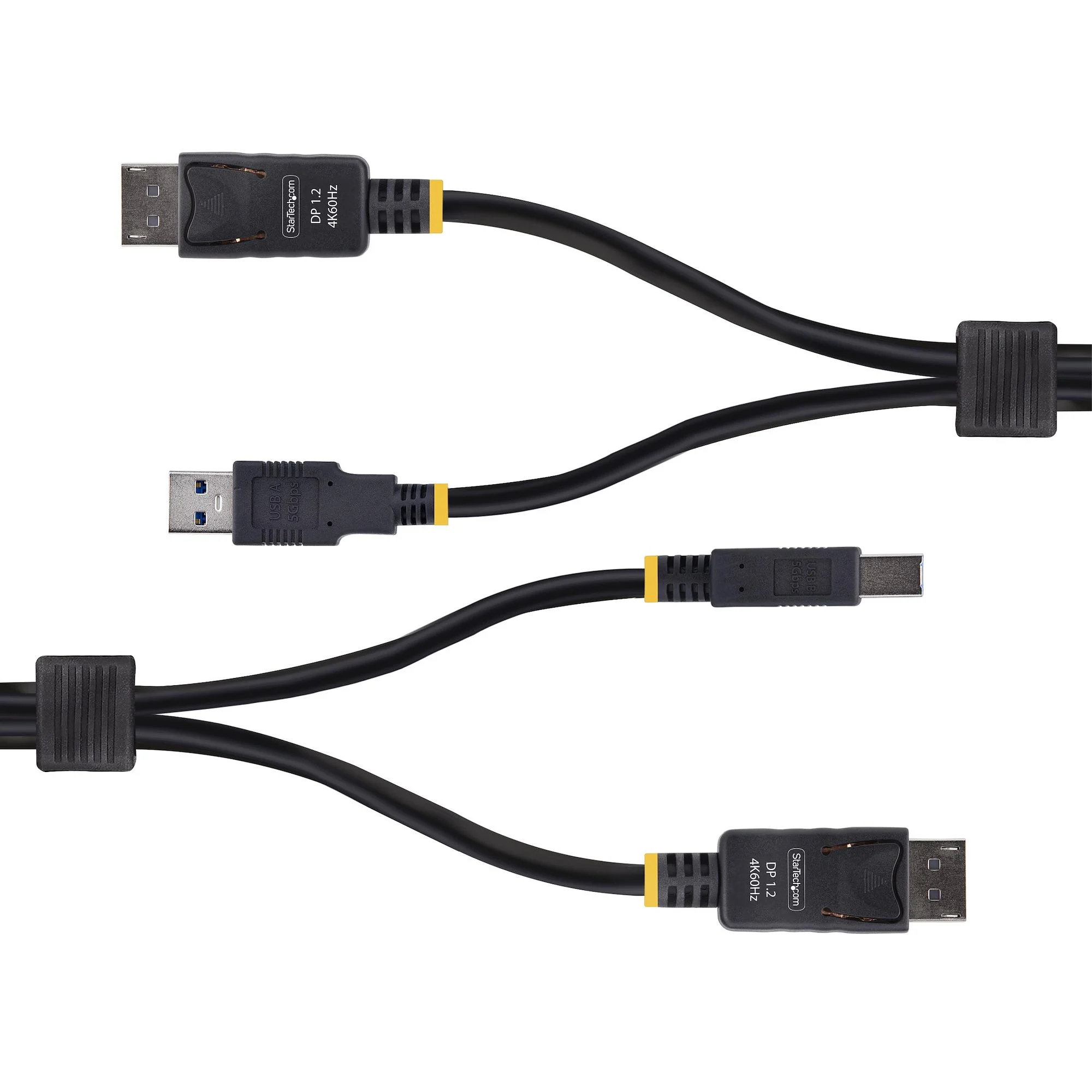 StarTech.com 6ft (1.8m) DisplayPort and USB 5Gbps KVM Cable, 4K 60Hz, Universally Compatible DP 1.2/USB 3.0 Combo Cable - Image 3