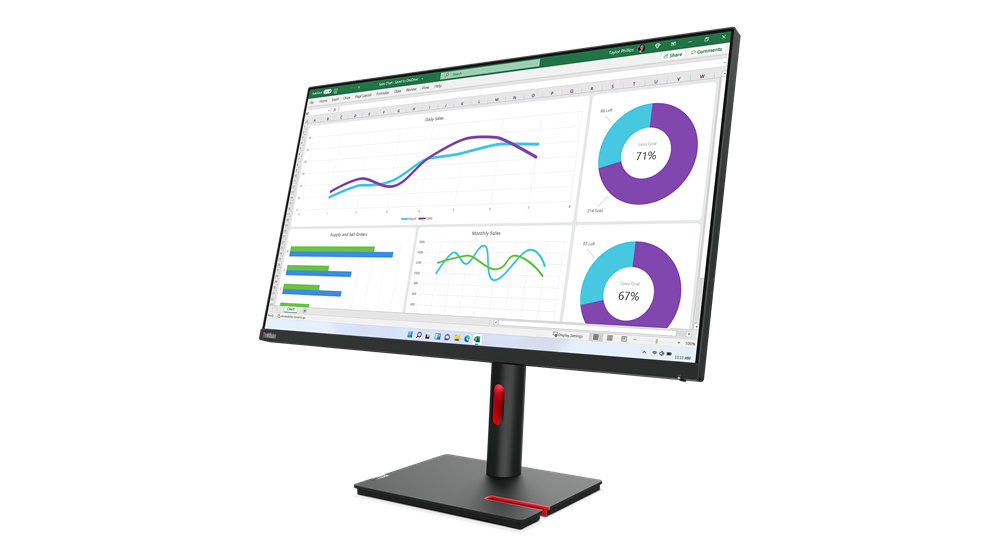 Lenovo ThinkVision T32h-30 computer monitor 80 cm (31.5") 2560 x 1440 pixels Quad HD LED Black - Image 2