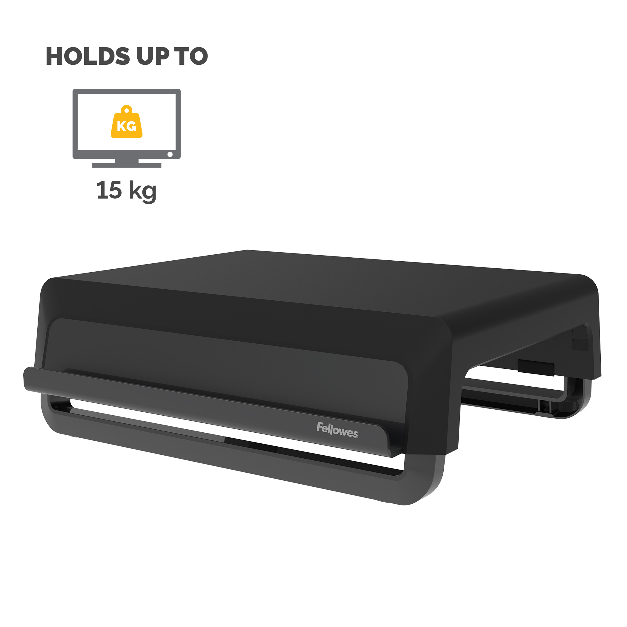Fellowes Computer Monitor Stand with 3 Height Adjustments - Breyta Monitor Riser with Cable Management - Ergonomic Adjus - Image 3