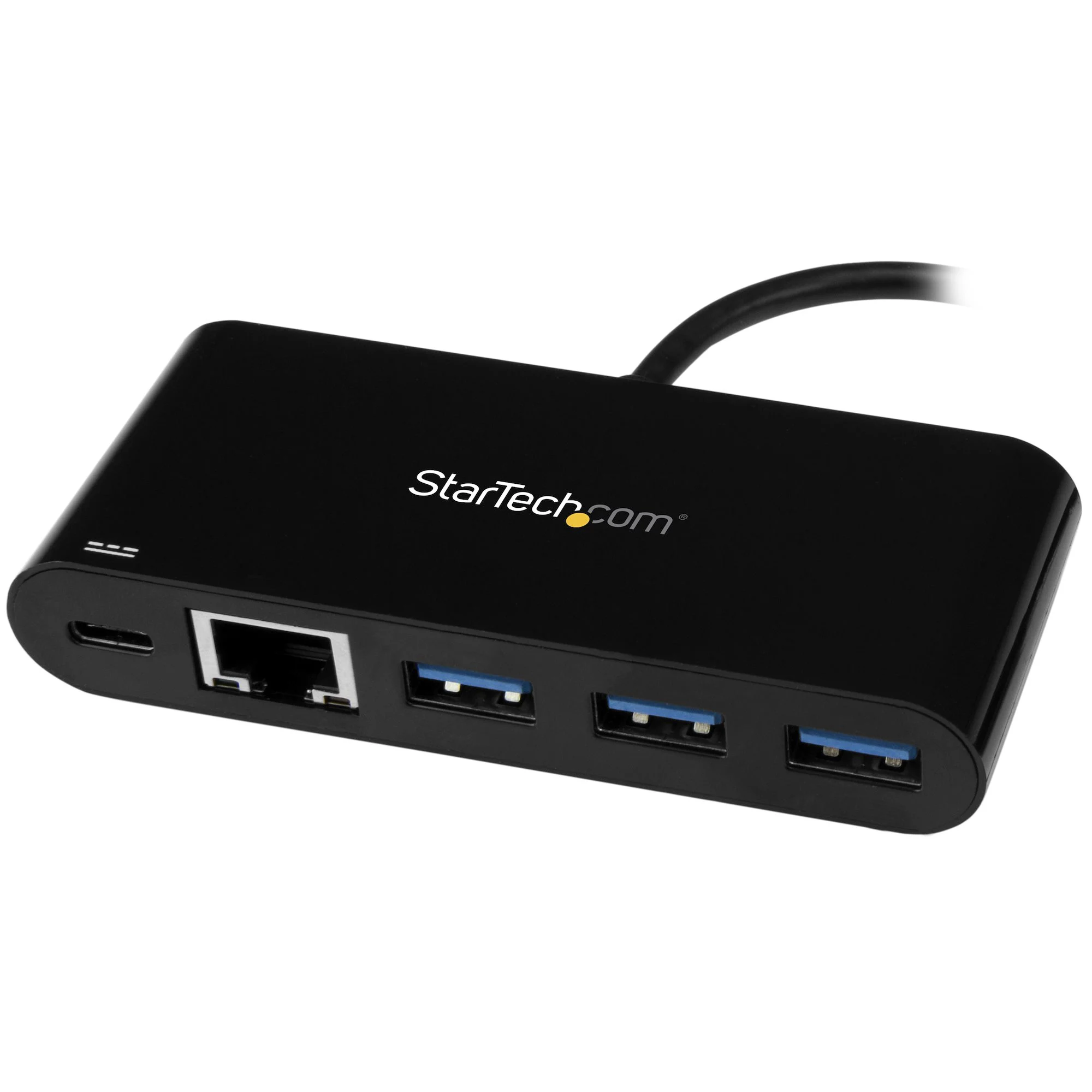 StarTech.com 3 Port USB-C Hub with Gigabit Ethernet & 60W Power Delivery Passthrough Laptop Charging - USB-C to 3x USB-A - Image 2