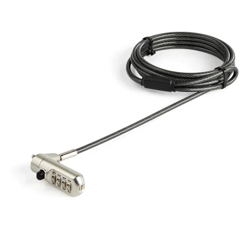 StarTech.com 6.6ft (2m) Laptop Cable Lock - Nano Slot Compatible 4 Digit Combination Security Cable Lock - Anti-Theft Vi