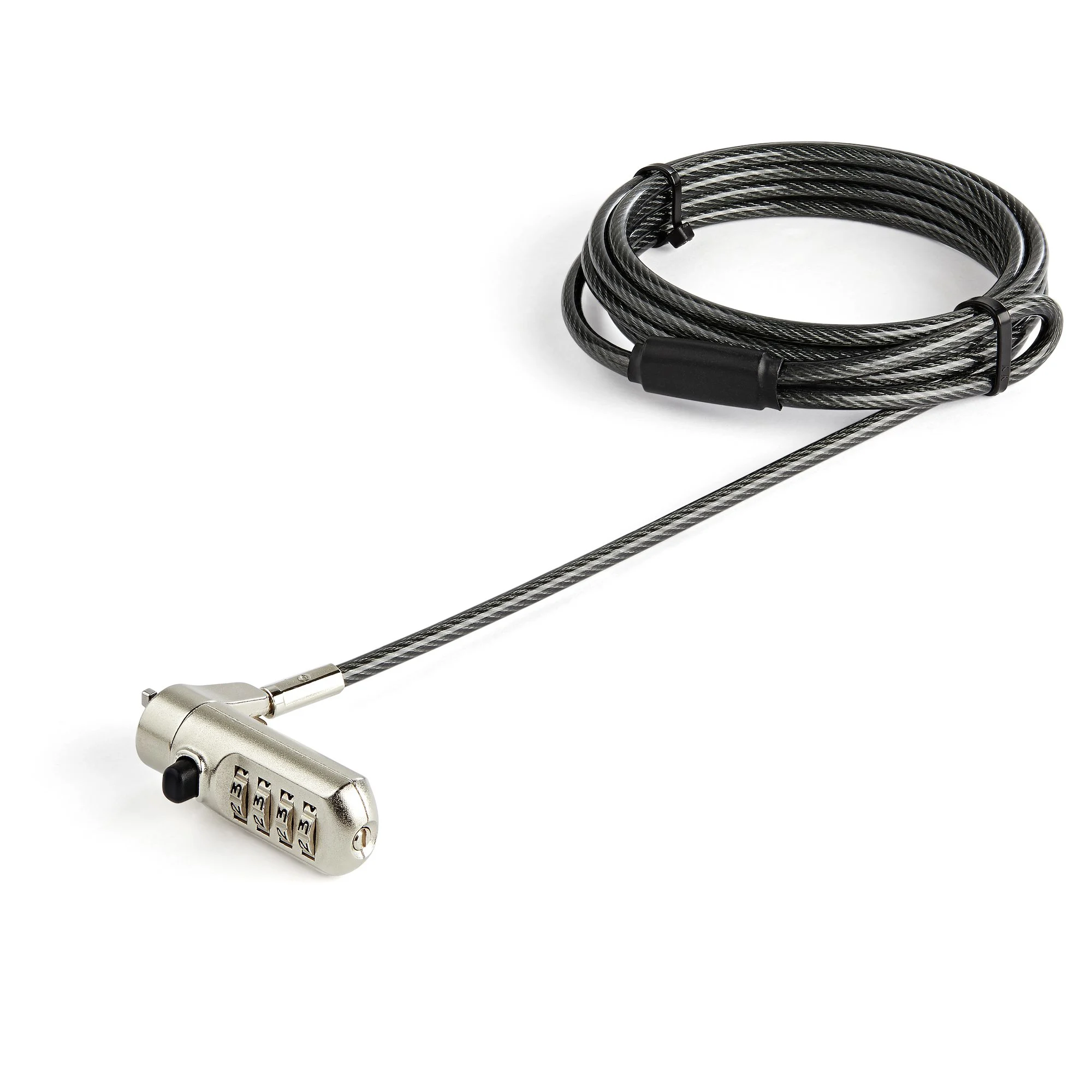 StarTech.com 6.6ft (2m) Laptop Cable Lock - Nano Slot Compatible 4 Digit Combination Security Cable Lock - Anti-Theft Vi