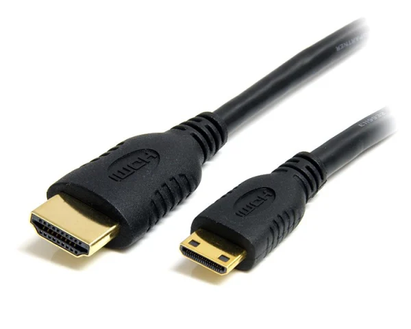 StarTech.com 2m Mini HDMI to HDMI Cable with Ethernet - 4K 30Hz High Speed Mini HDMI to HDMI Adapter Cable - Mini HDMI T