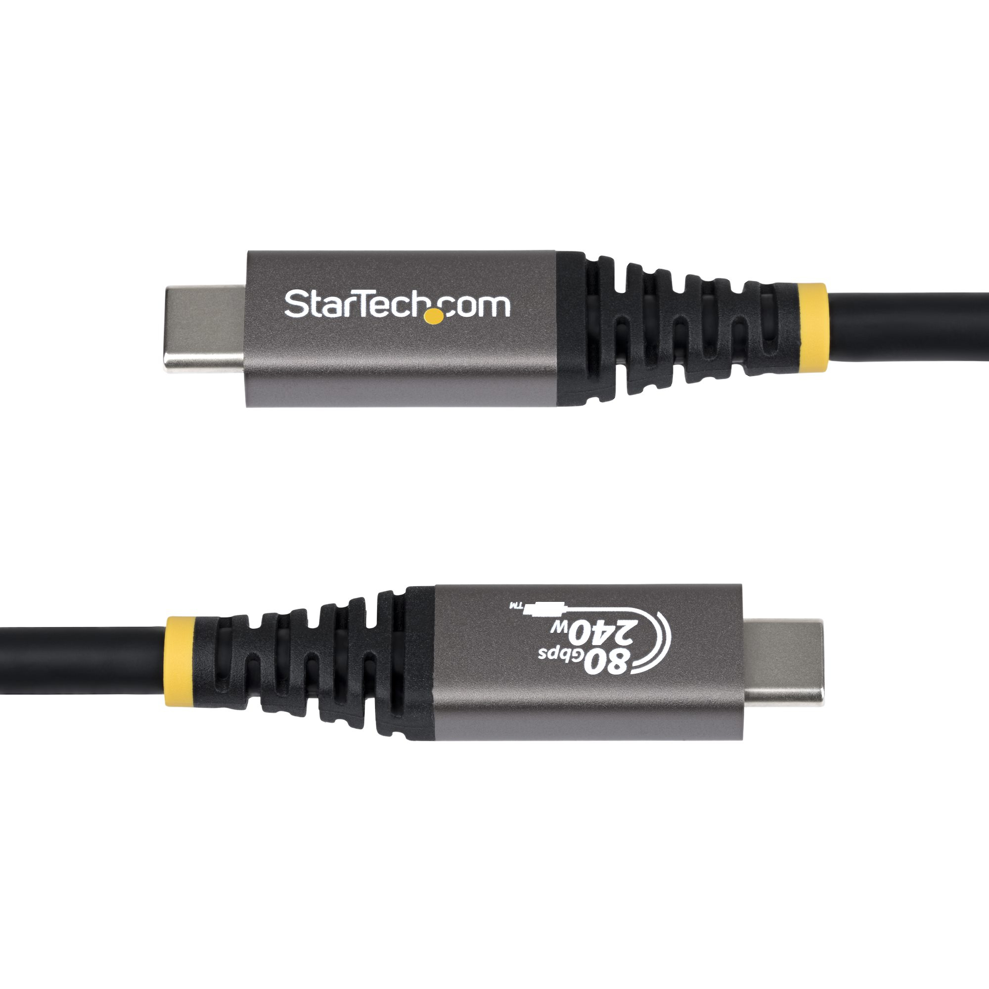 StarTech.com 1m (3ft) USB4 Cable, 80Gbps, USB-IF Certified USB-C Cable, 240W PD, 8K 120Hz/4K 240Hz DP2.1 DP80, TPE Jacke - Image 3