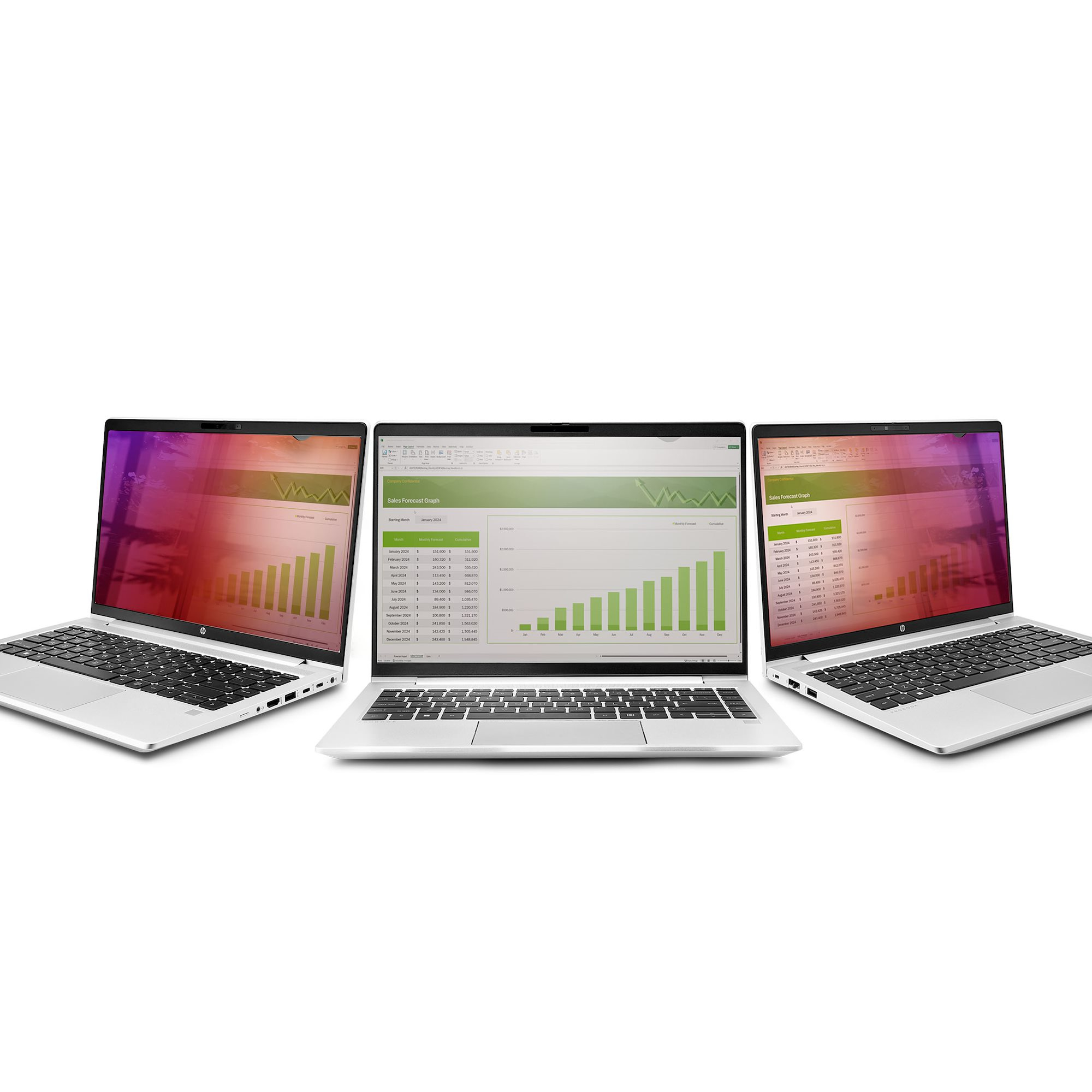 StarTech.com 14-inch 16:9 Laptop Privacy Screen, Reversible Gold Filter w/Enhanced Privacy, Computer Security Filter, Re - Image 2