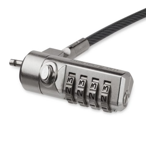 StarTech.com 6.6ft (2m) Laptop Cable Lock - 4 Digit Combination Laptop/Desktop Security Cable Lock for K-Slot Devices/Co