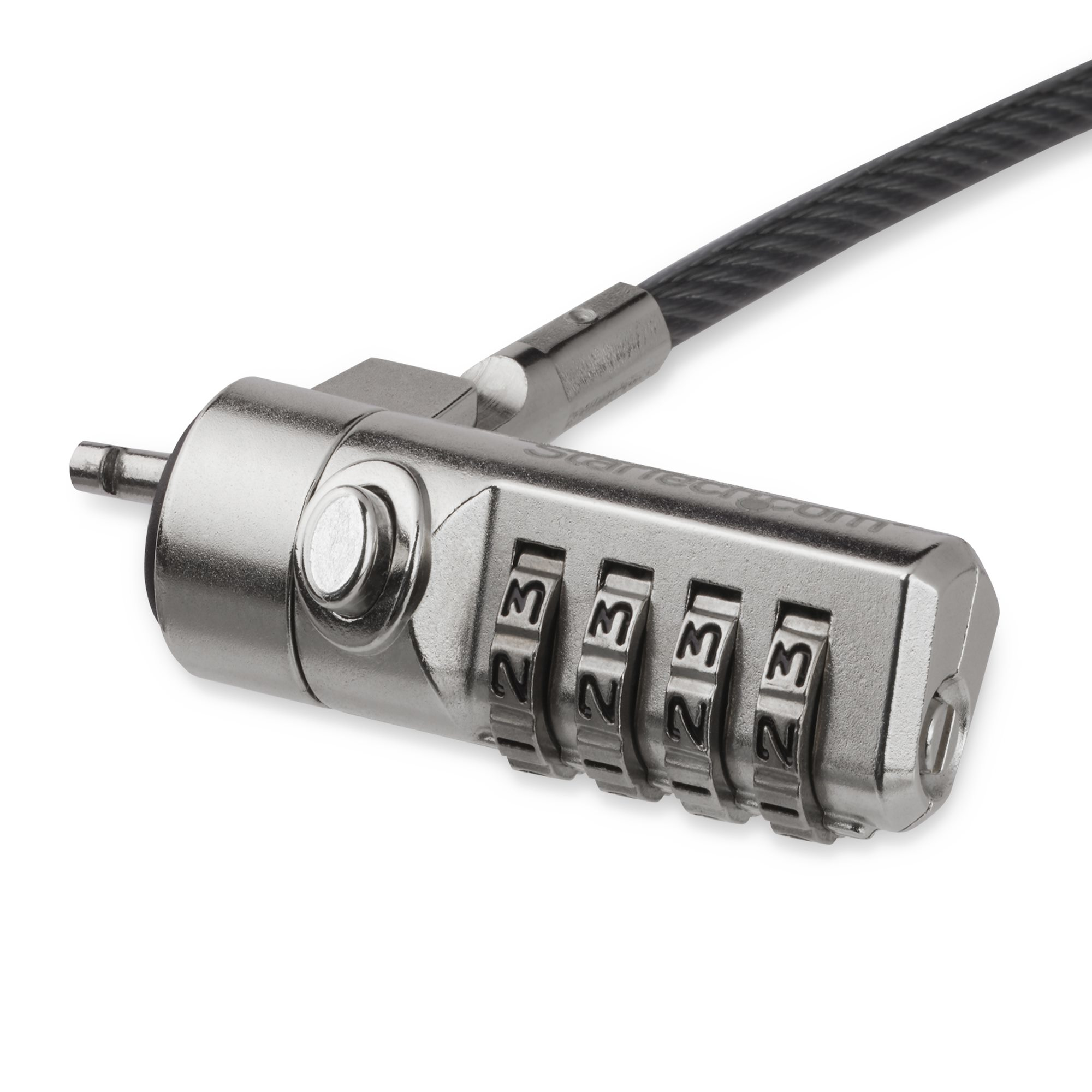 StarTech.com 6.6ft (2m) Laptop Cable Lock - 4 Digit Combination Laptop/Desktop Security Cable Lock for K-Slot Devices/Co