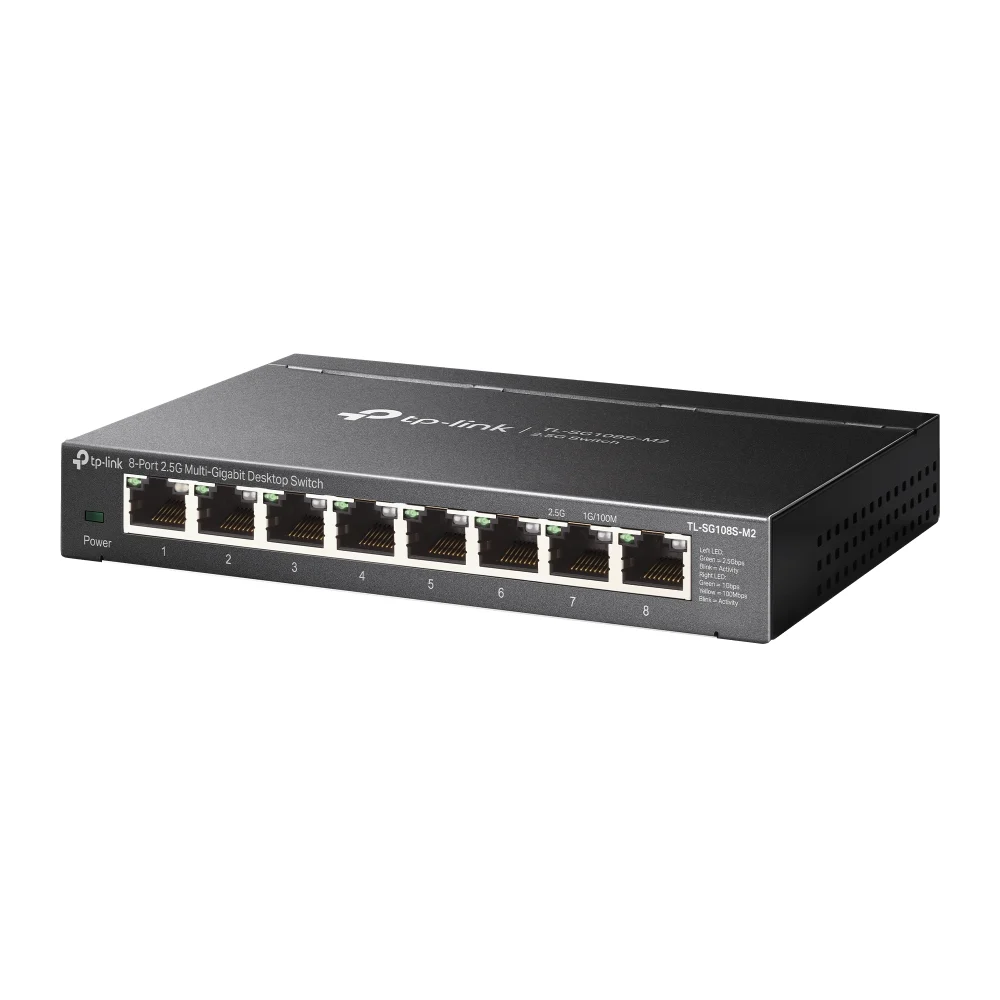 TP-Link TL-SG108S-M2 network switch Unmanaged L2 2.5G Ethernet (100/1000/2500) Desktop Black - Image 3