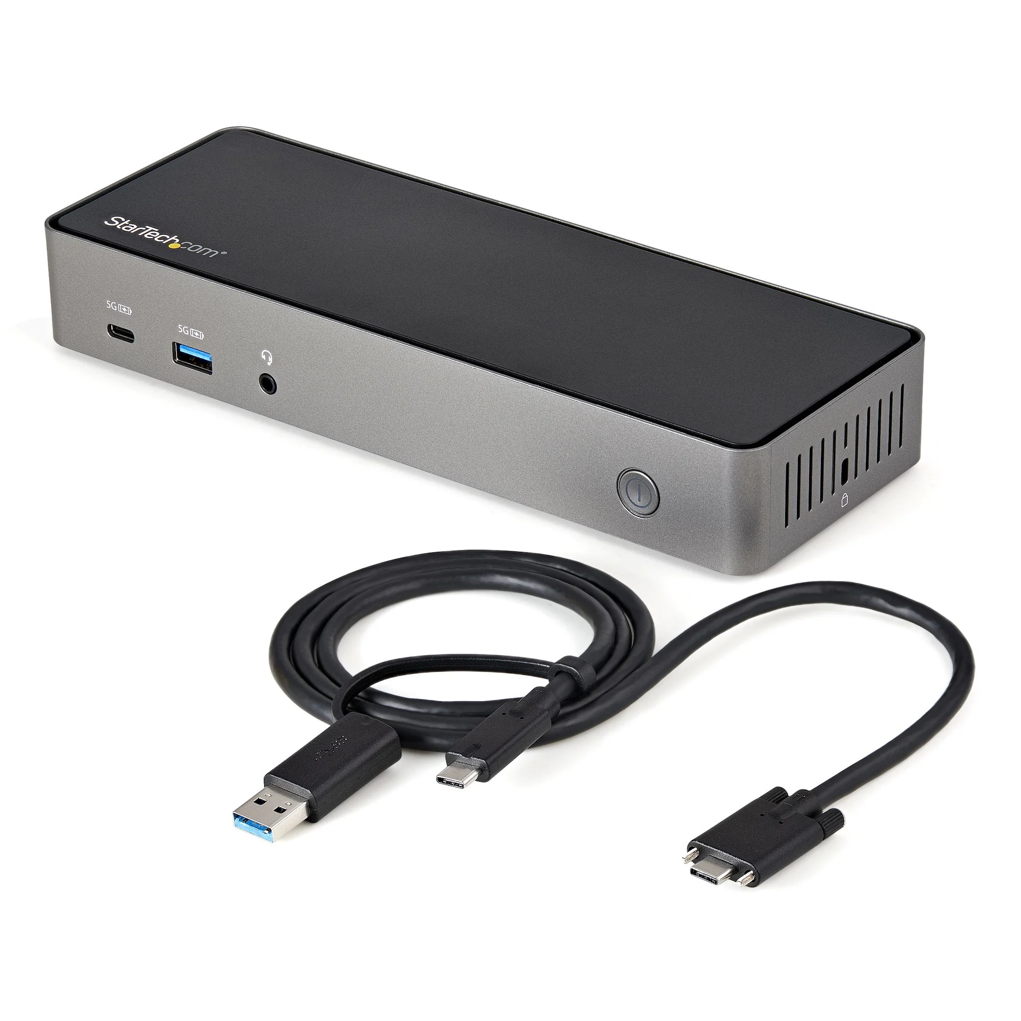 StarTech.com USB-C & USB-A Dock - Hybrid Universal Triple Monitor Laptop Docking Station DisplayPort & HDMI 4K 60Hz - 85