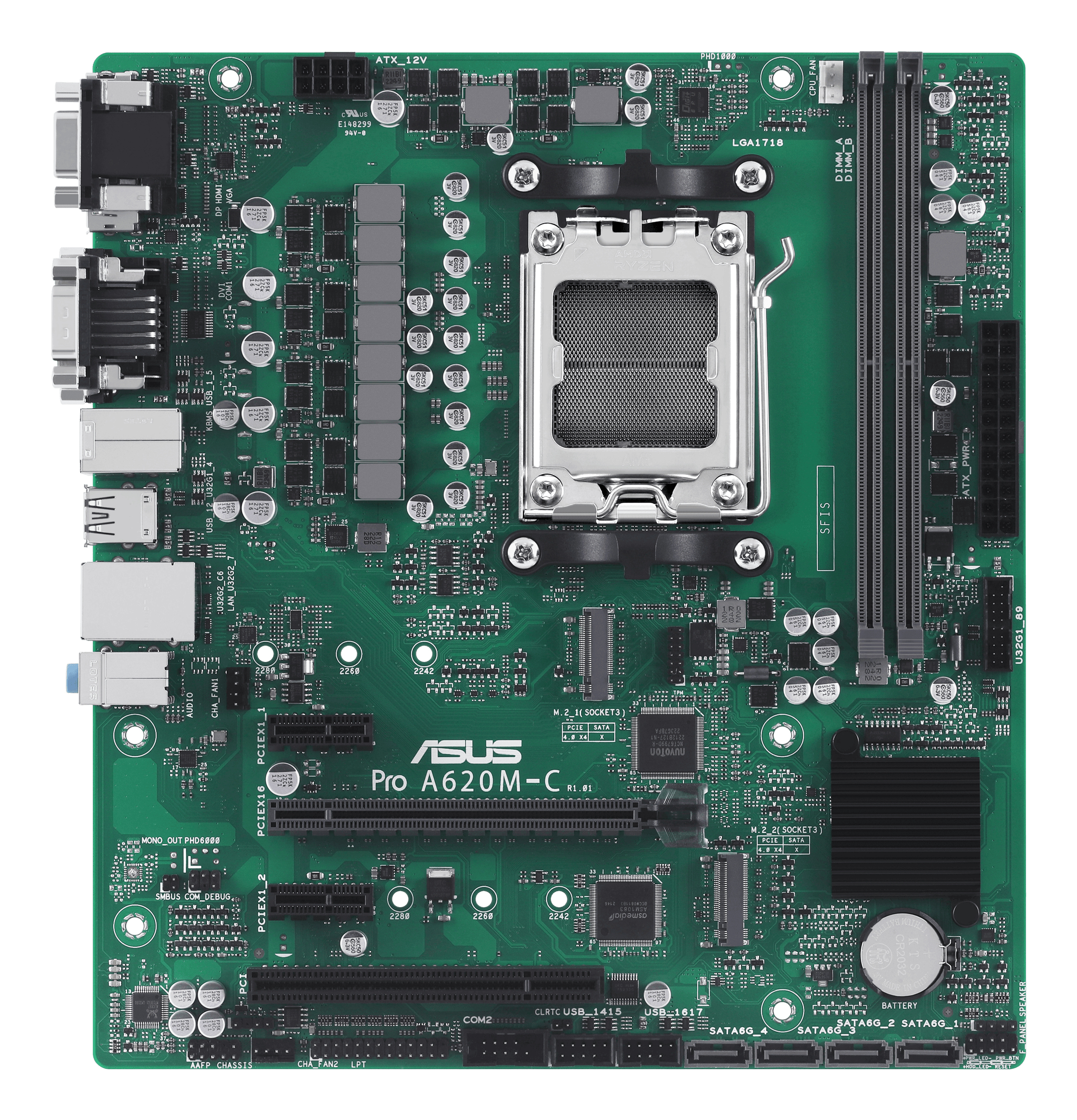 ASUS PRO A620M-C-CSM AMD A620 Socket AM5 micro ATX - Image 2