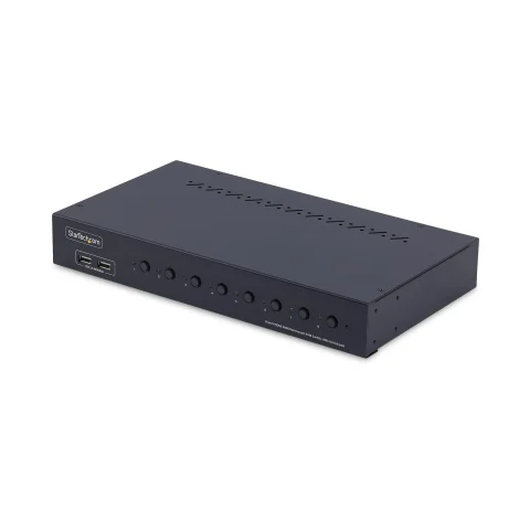 StarTech.com 8-Port HDMI KVM Switch with 1U Rack Mount Kit, 4K 60Hz HDMI 2.0, Push-Button & Hotkey Switching, 4-Port USB