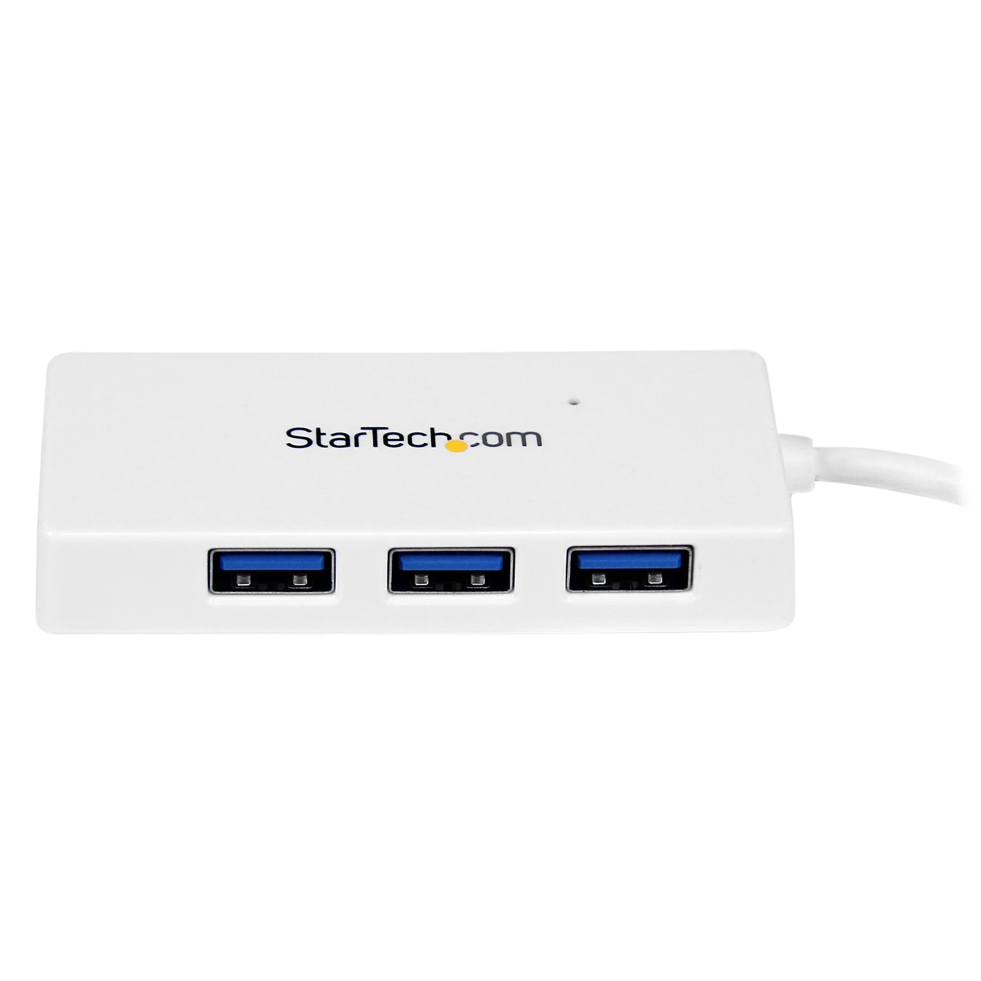 StarTech.com Portable 4 Port SuperSpeed Mini USB 3.0 Hub - White~Portable 4 Port SuperSpeed Mini USB 3.0 Hub - 5Gbps - W - Image 3