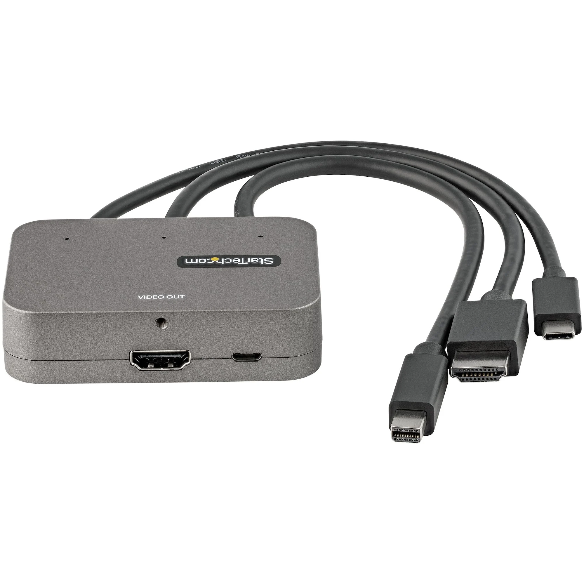 StarTech.com 3-in-1 Multiport to HDMI Adapter - 4K 60Hz USB-C, HDMI or Mini DisplayPort to HDMI Converter for Conference - Image 3