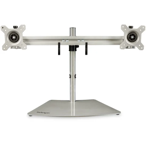 StarTech.com Dual Monitor Stand - Ergonomic Free Standing Dual Monitor Desktop Stand for two 24" (17.6lb/8kg) VESA Mount