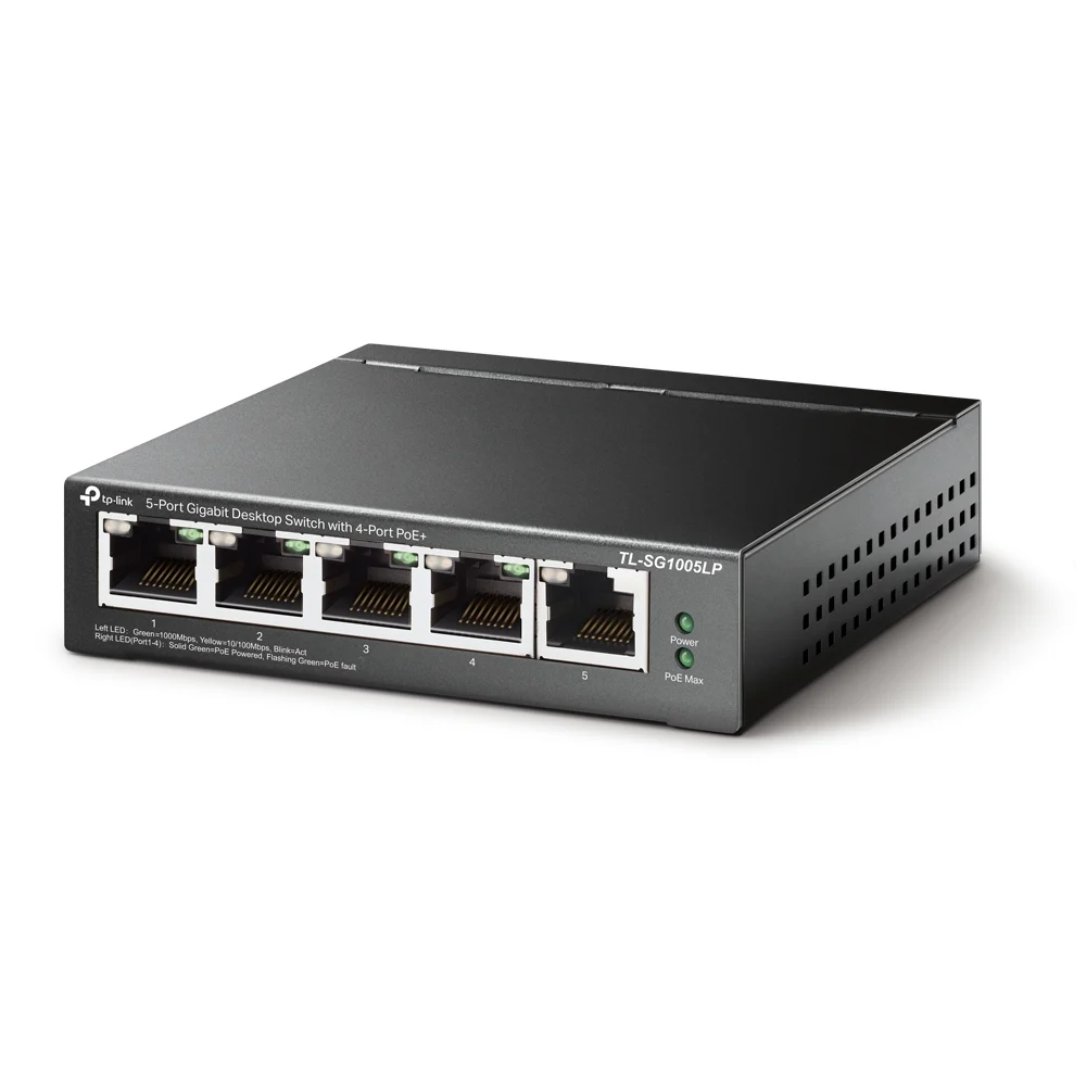 TP-Link TL-SG1005LP network switch Unmanaged Gigabit Ethernet (10/100/1000) Power over Ethernet (PoE) Black - Image 2