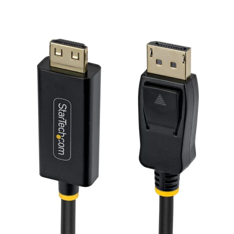 StarTech.com 1m DisplayPort to HDMI Adapter Cable with Gripping Connectors, 4K 60Hz, HDR, Uni-Directional DP to HDMI Vid
