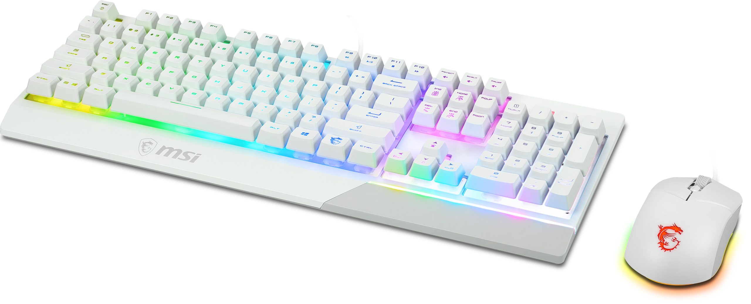 MSI VIGOR GK30 COMBO WHITE UK RGB MEMchanical Gaming Keyboard + Clutch GM11 WHITE Gaming Mouse ' UK Layout, 6-Zone RGB L - Image 3