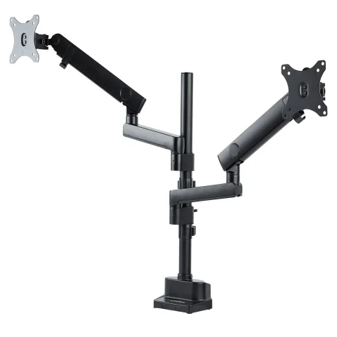 StarTech.com Desk Mount Dual Monitor Arm, Full Motion Monitor Mount for 2x VESA Displays up to 32" (17.6lb/8kg), Height
