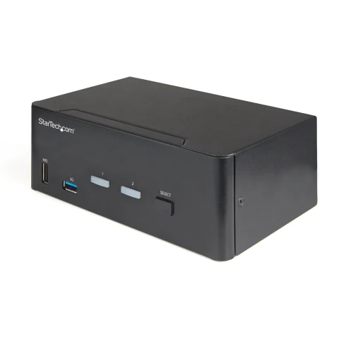 StarTech.com 2 Port Dual Monitor HDMI KVM Switch - 4K 60Hz Ultra HD HDR - Desktop 4K HDMI 2.0 KVM Switch with 2 Port USB