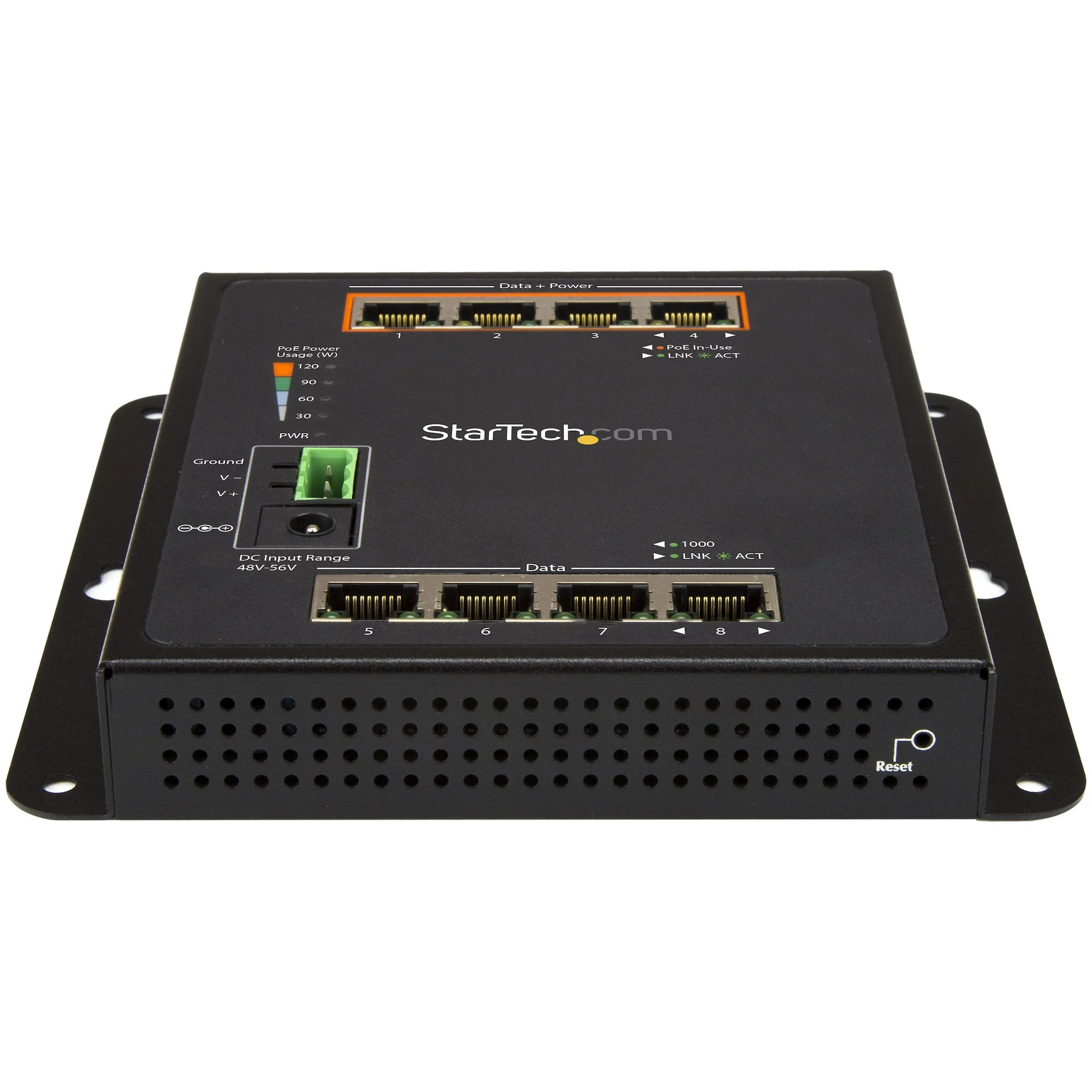 StarTech.com Industrial 8 Port Gigabit PoE Switch - 4 x PoE+ 30W - Power Over Ethernet - Hardened GbE Layer/L2 Managed S - Image 2