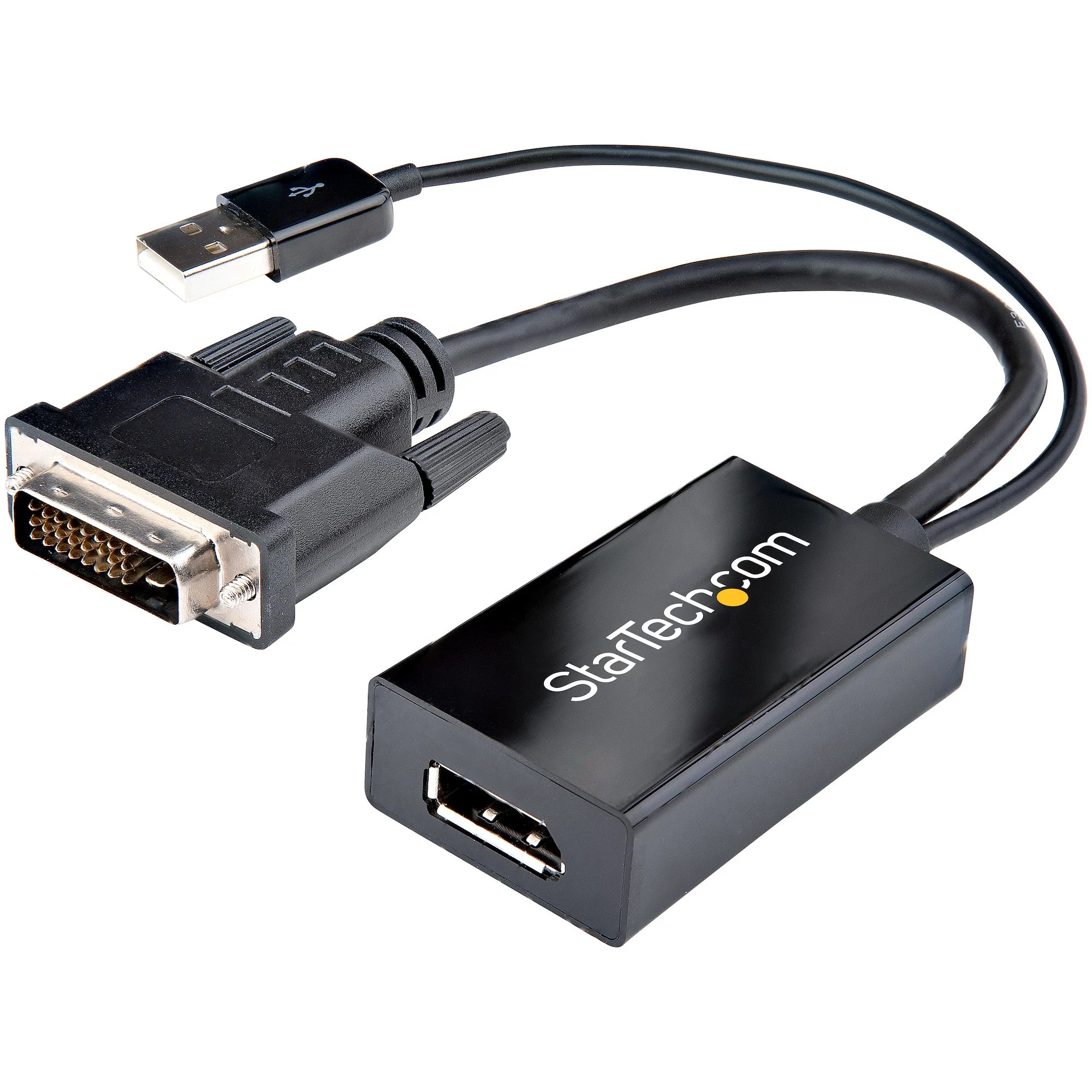 StarTech.com DVI to DisplayPort Adapter - USB Power - 1920 x 1200 - DVI to DisplayPort Converter - Video Adapter - DVI-D