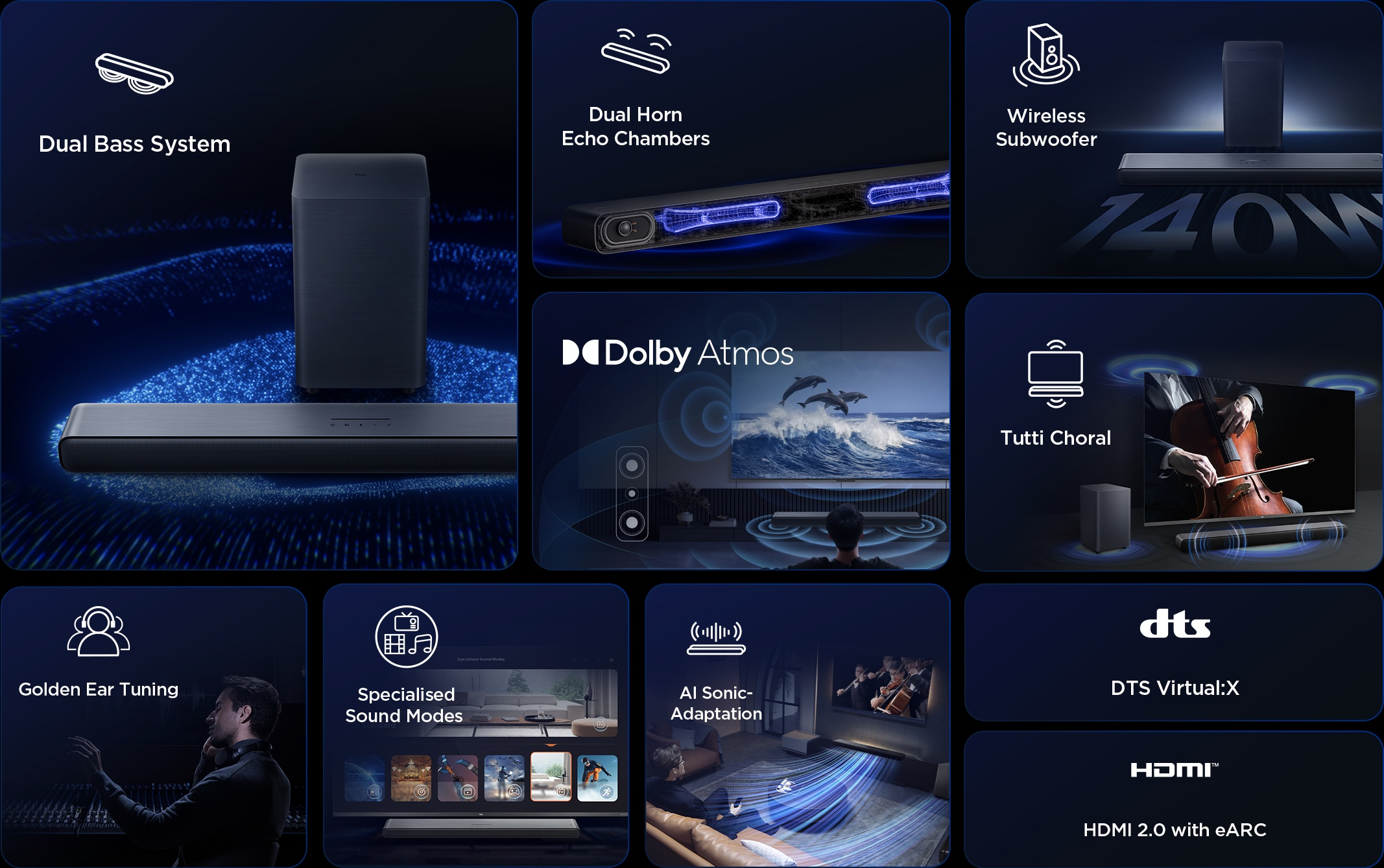 TCL S55HK soundbar speaker Black 2.1 channels 220 W - Image 2