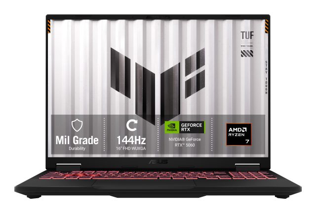 ASUS TUF Gaming A16 FA608UMI-TU167W AMD Ryzen™ 7 260 Laptop 40.6 cm (16") WUXGA 16 GB DDR5-SDRAM 512 GB SSD NVIDIA GeFor