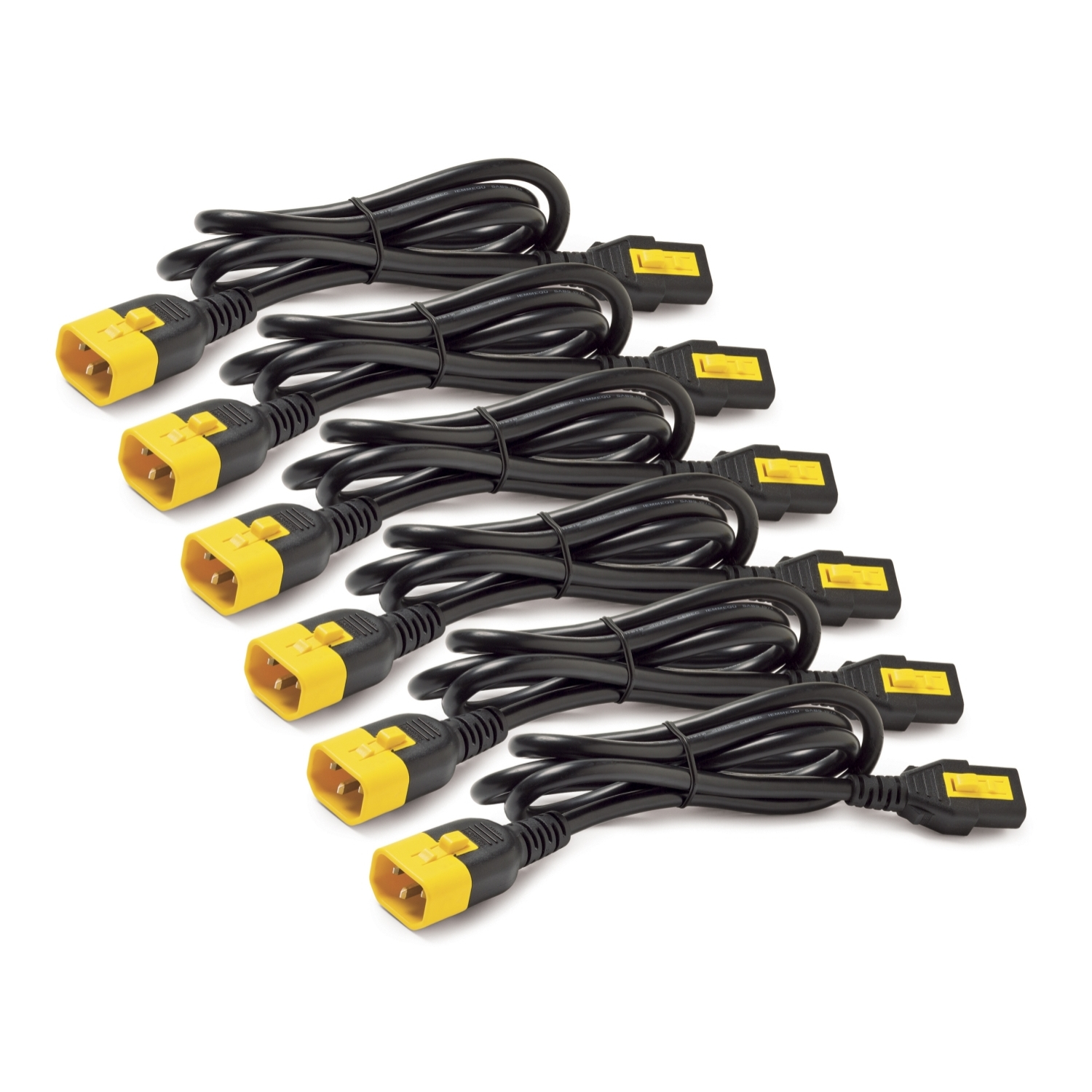 APC Power Cord Kit (6 ea), Locking, C13 TO C14, 0.6m, Red