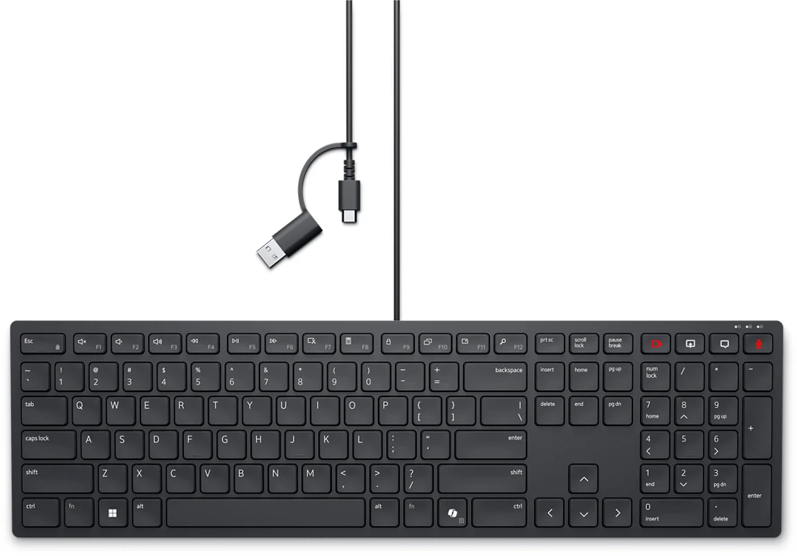 DELL Pro Wired Collaboration Keyboard - KB525C - US International (QWERTY)
