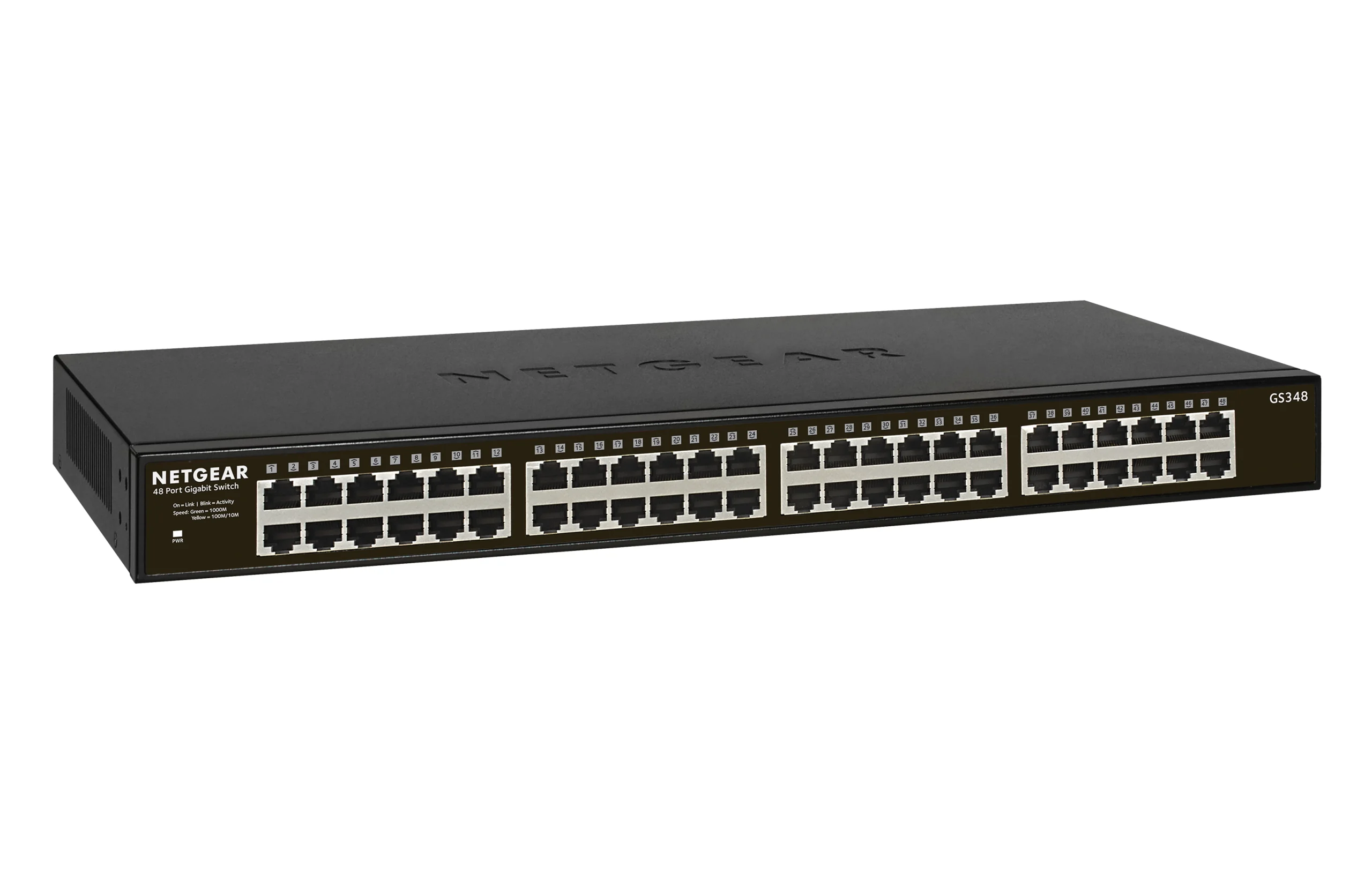 NETGEAR GS348 Unmanaged Gigabit Ethernet (10/100/1000) 1U Black - Image 2