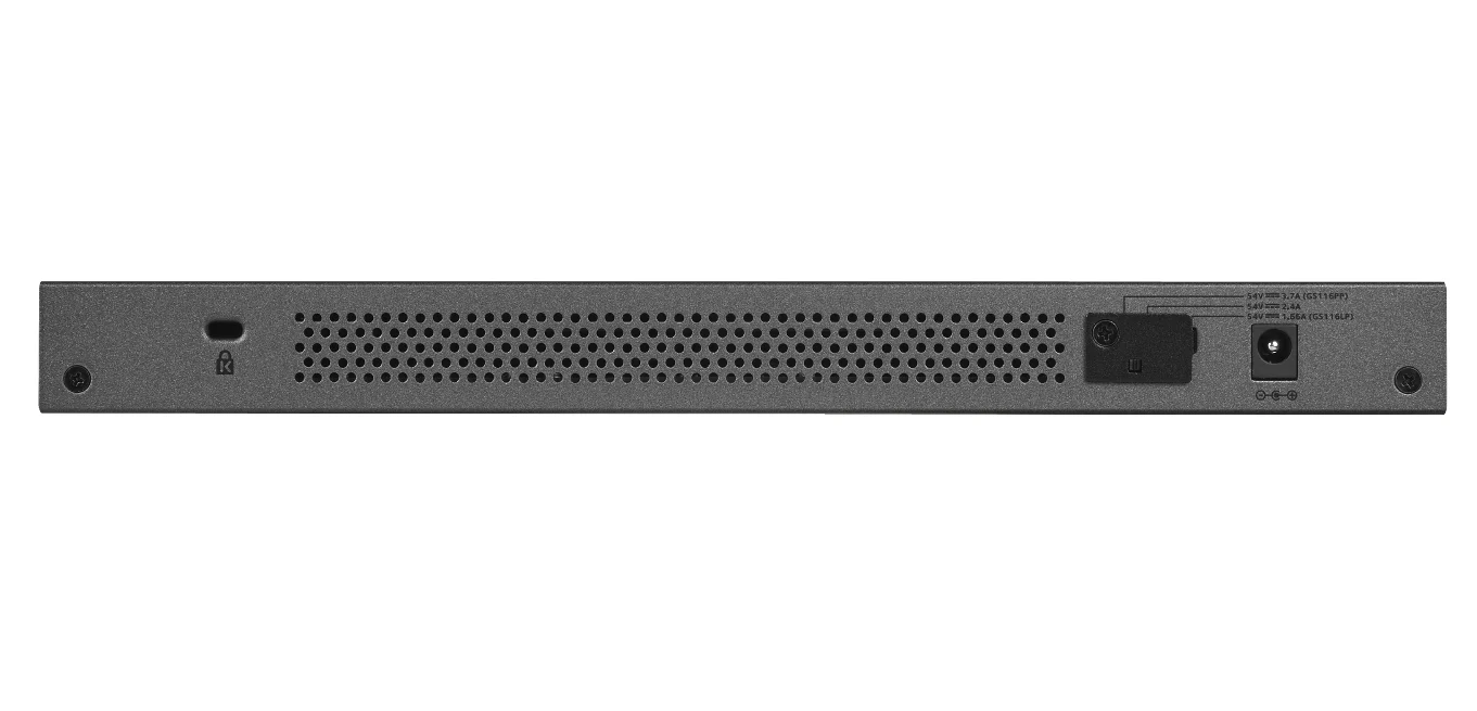 NETGEAR GS116PP Unmanaged Gigabit Ethernet (10/100/1000) Power over Ethernet (PoE) Black - Image 2
