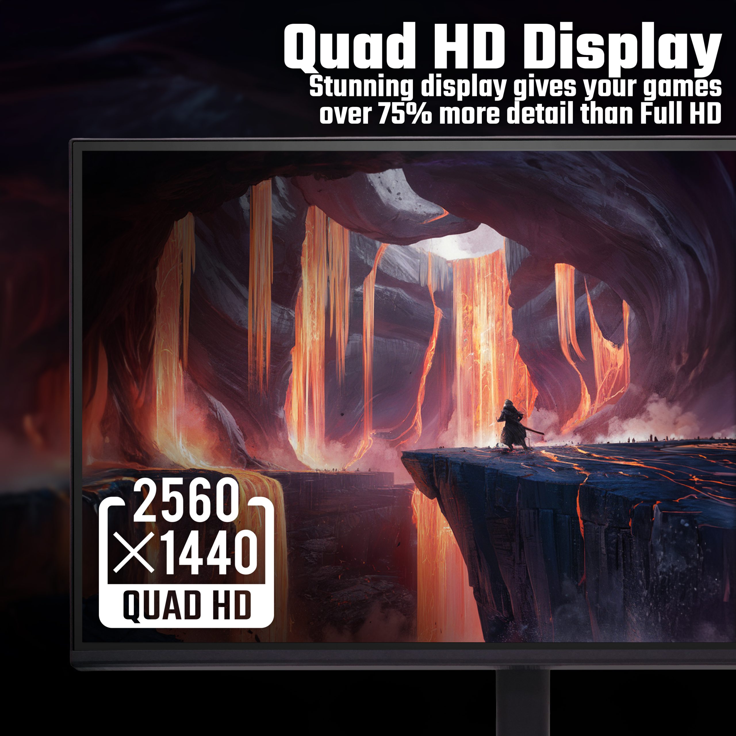 Acer NITRO VG0 Nitro VG270U P6 Gaming Monitor - 27" Quad HD (2560x1440), IPS, 144Hz, 1ms, FreeSync, HDR10, Black - Image 3