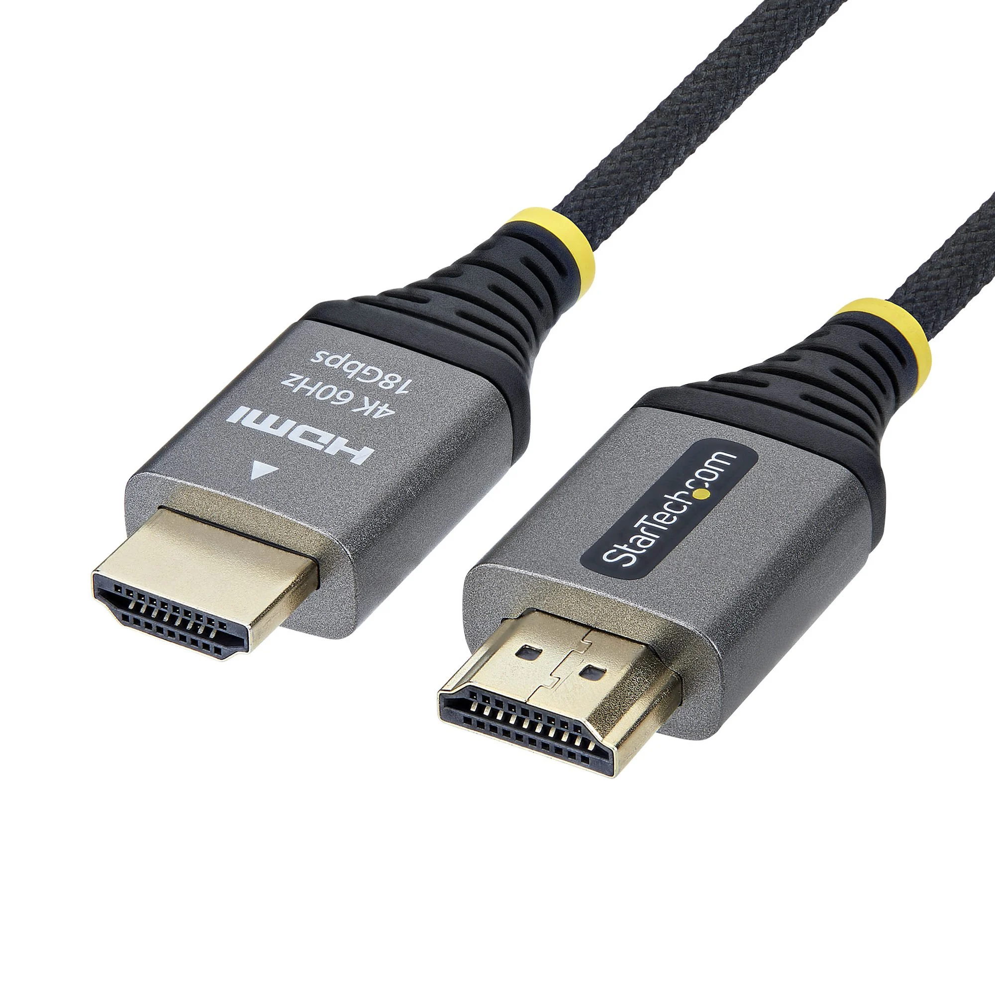 StarTech.com 2m (6ft) Premium Certified High Speed HDMI Cable, Ultra Flexible HDMI Cable, 4K 60Hz/1440p 144Hz w/HDR10/AR