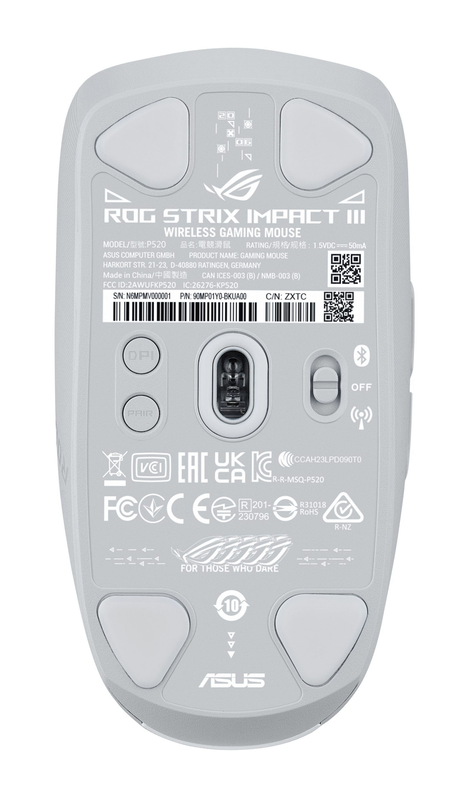 ASUS ROG Strix Impact III Wireless mouse Gaming Ambidextrous RF Wireless + Bluetooth Optical 36000 DPI - Image 2