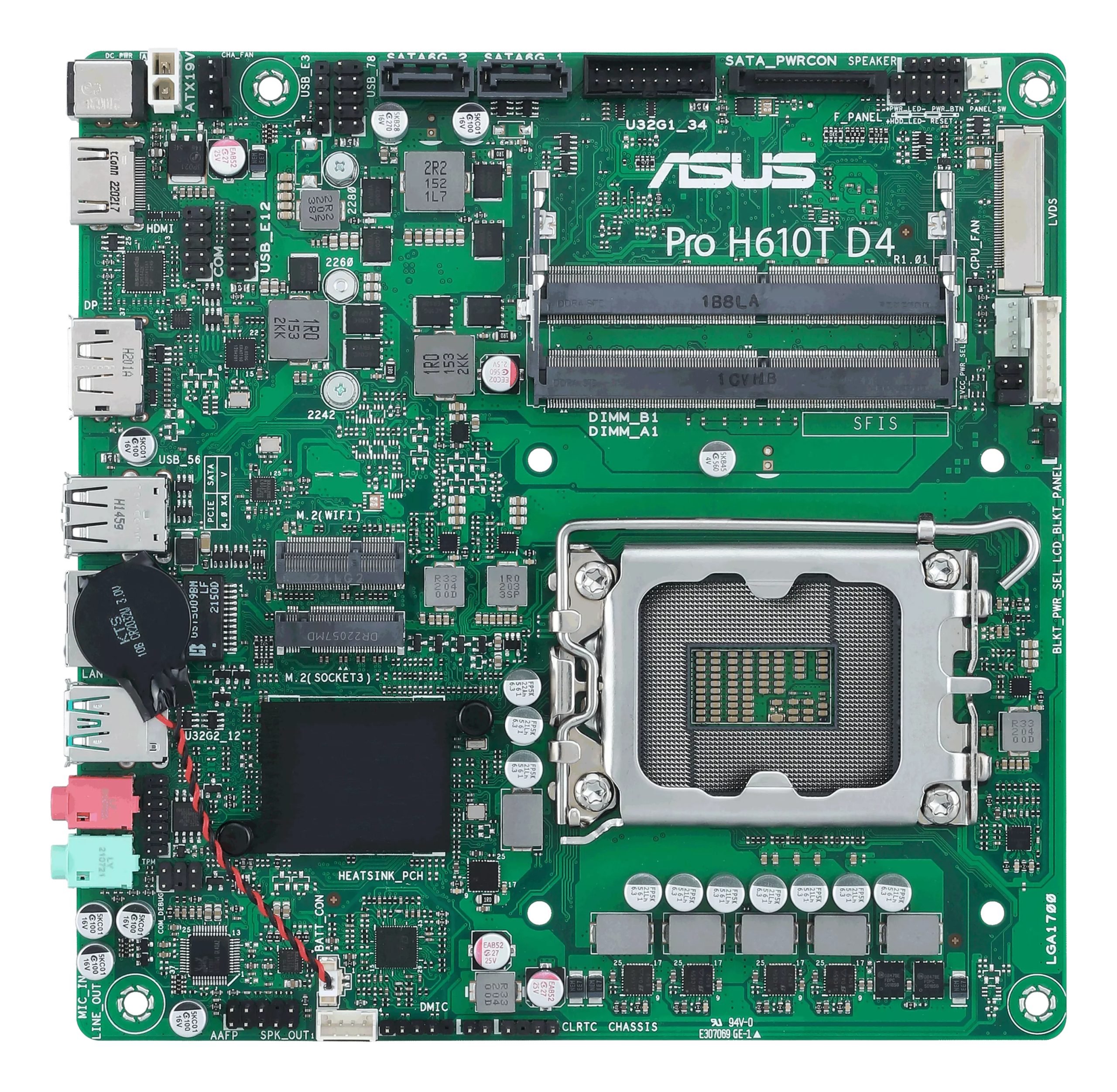 ASUS Pro H610T D4-CSM Intel H610 LGA 1700 Thin Mini ITX - Image 3