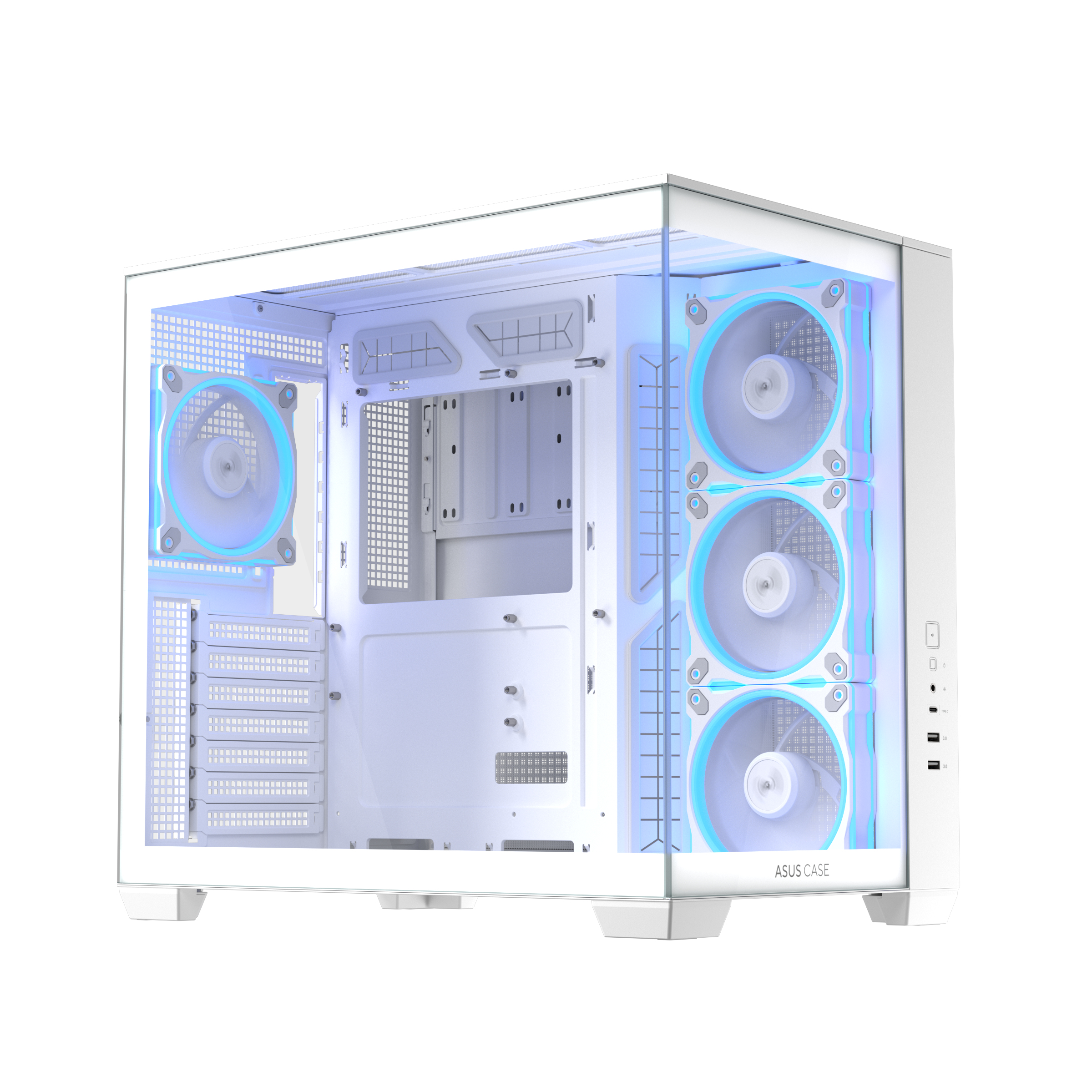 ASUS A32 Plus TG ARGB White Midi Tower - Image 2