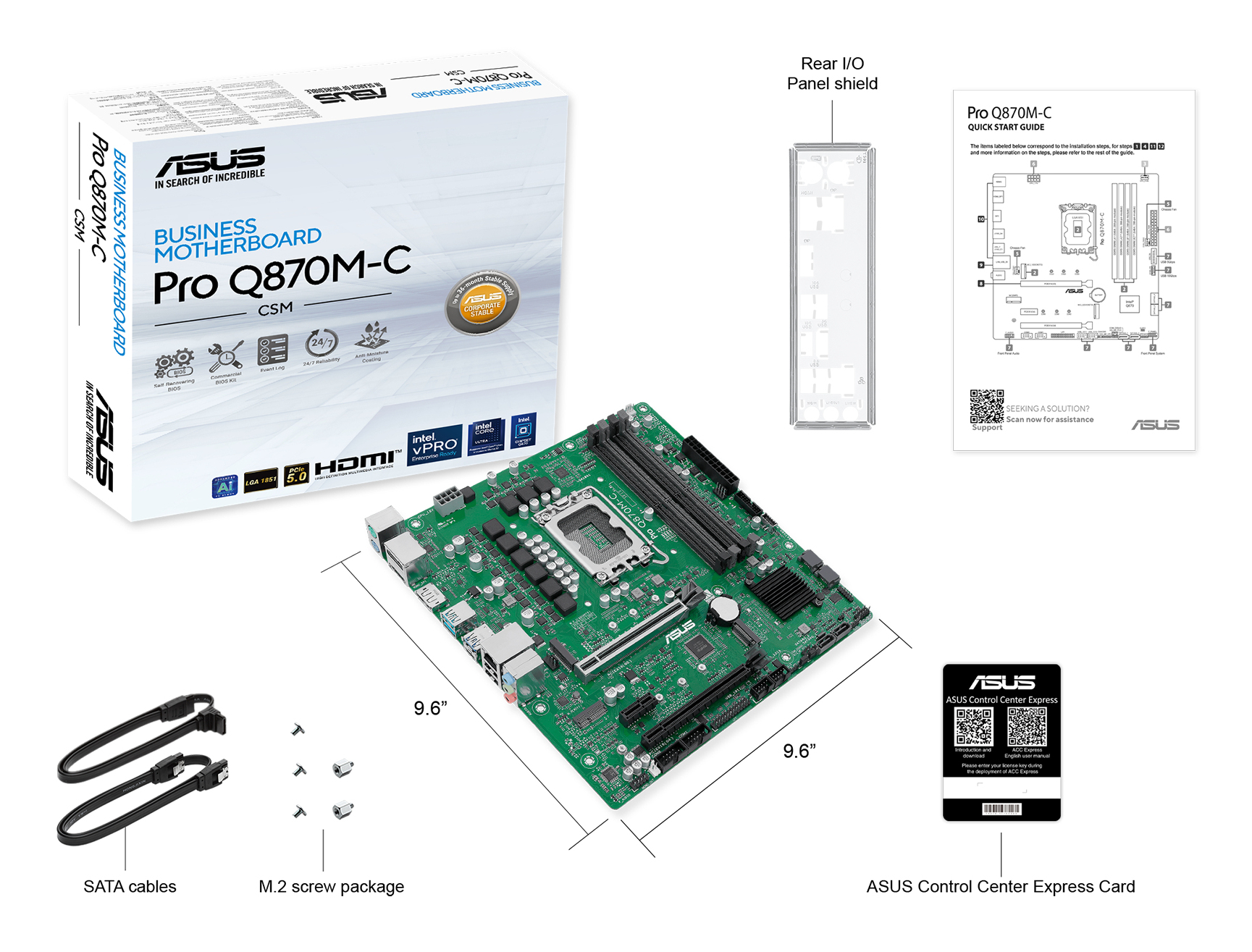 ASUS PRO Q870M-C-CSM Intel® Q870 LGA 1851 (Socket V1) micro ATX - Image 3