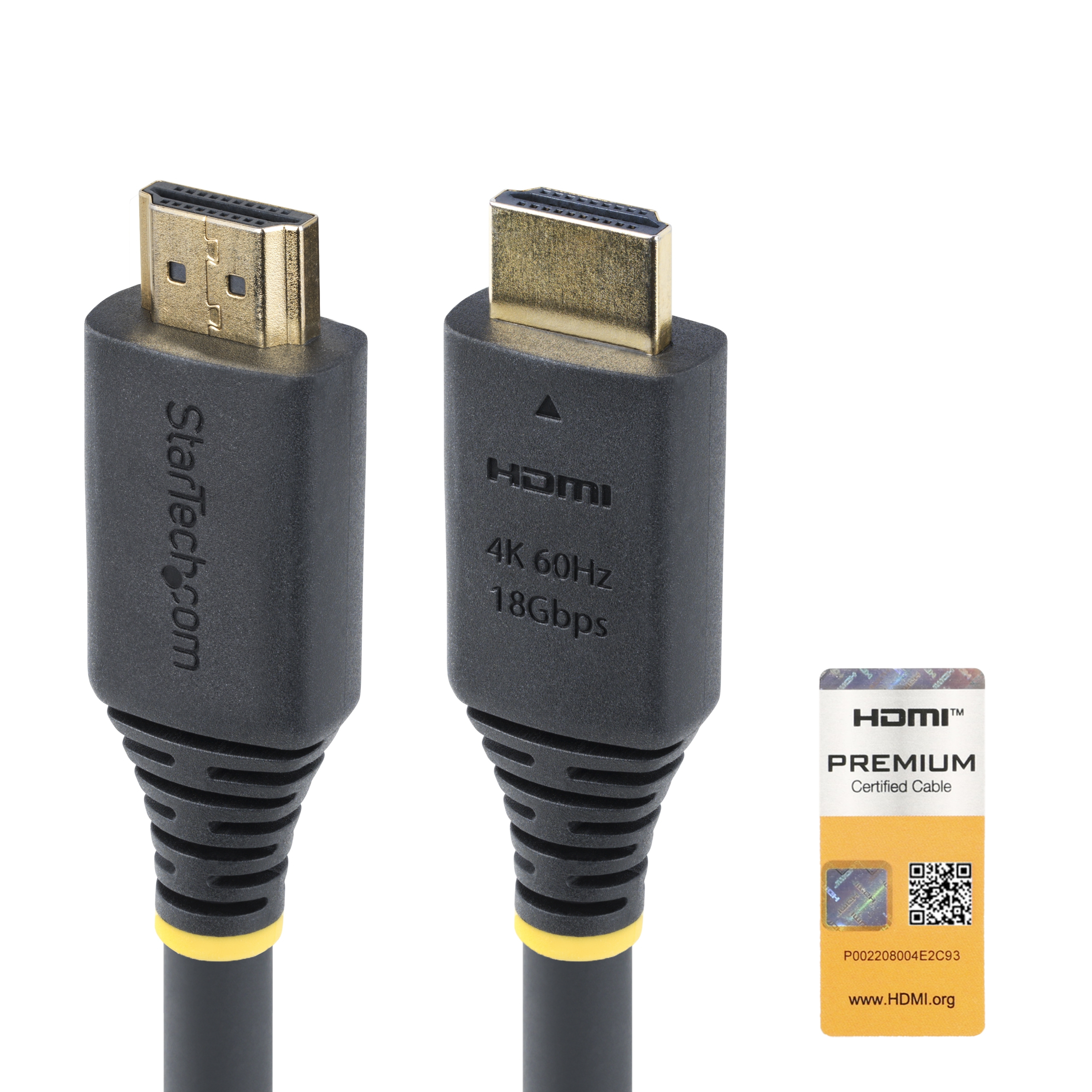 StarTech.com 15m (49.2ft) Active High Speed HDMI Cable, 4K 60Hz/1440p 144Hz, HDR10/HDCP 2.2/ARC, 18Gbps, UHD HDMI 2.0 Co