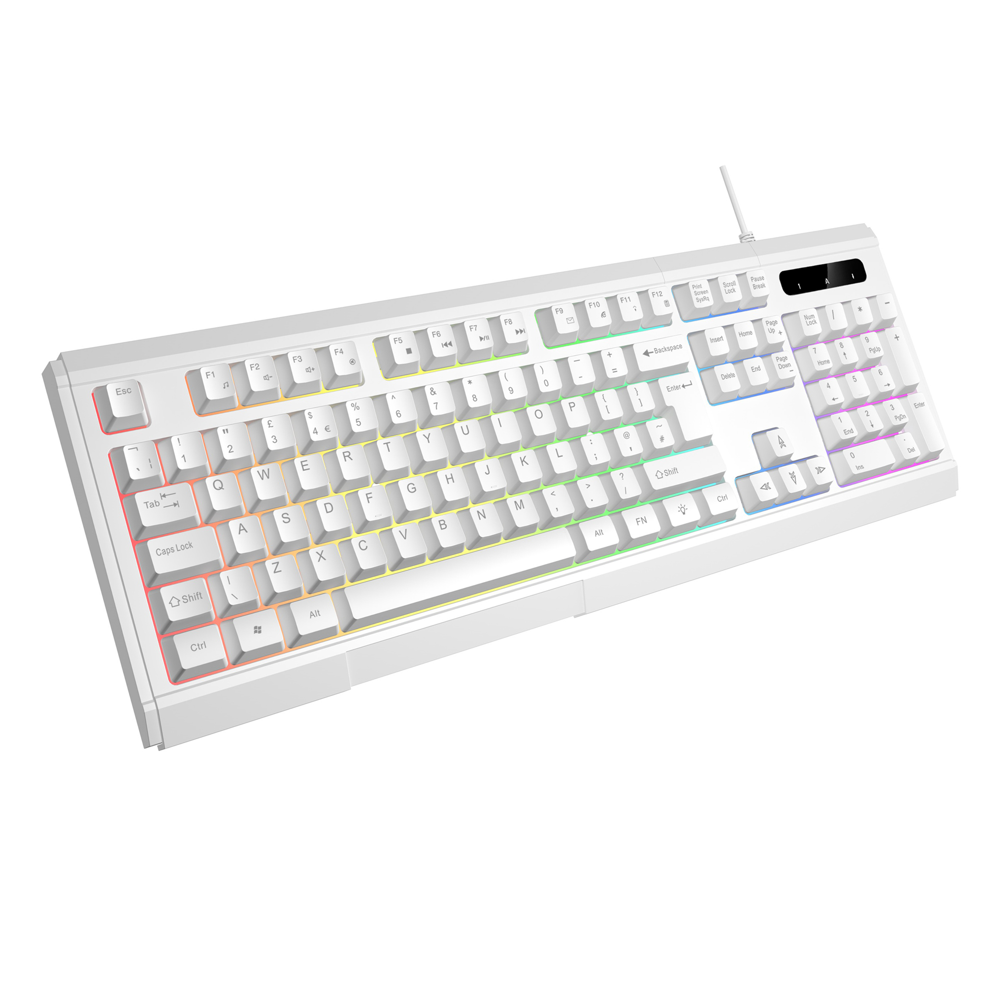 VIDA GAMER WHT 4IN1 USB KB MS HS KIT keyboard Mouse included Gaming QWERTY UK English White - Image 2