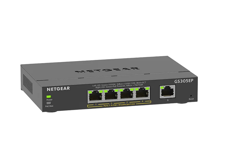 NETGEAR GS305EP Managed L3 Gigabit Ethernet (10/100/1000) Power over Ethernet (PoE) Black - Image 3