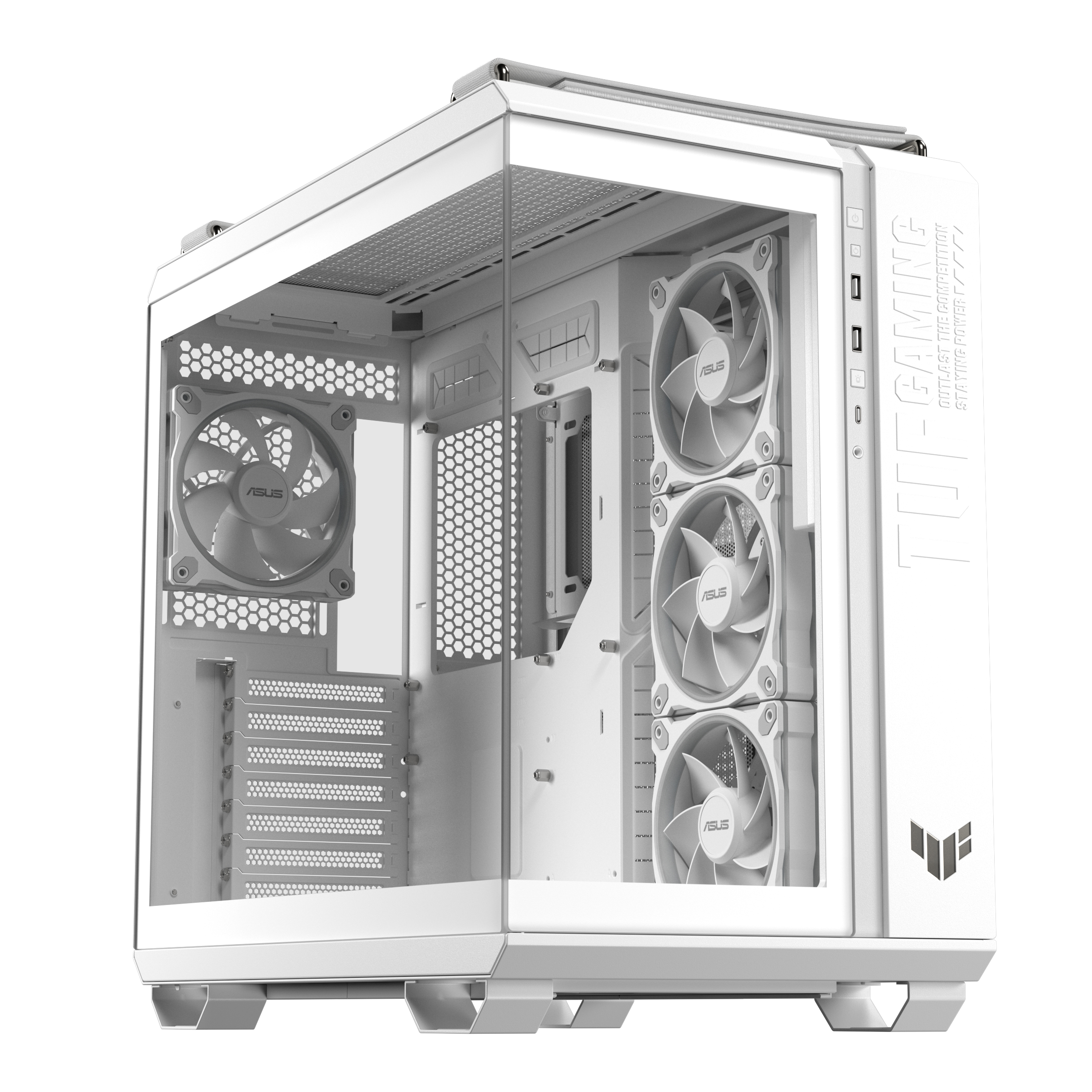 ASUS TUF GAMING GT502 Horizon TG ARGB White Midi Tower - Image 2