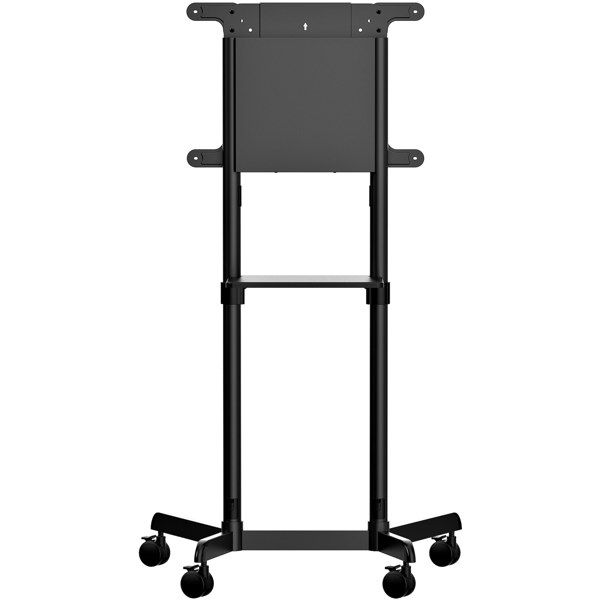 StarTech.com Mobile TV Cart - Portable Rolling TV Stand for 37-70" VESA Display (154lb/70kg) - TV Stand w/Shelf & Storag - Image 2