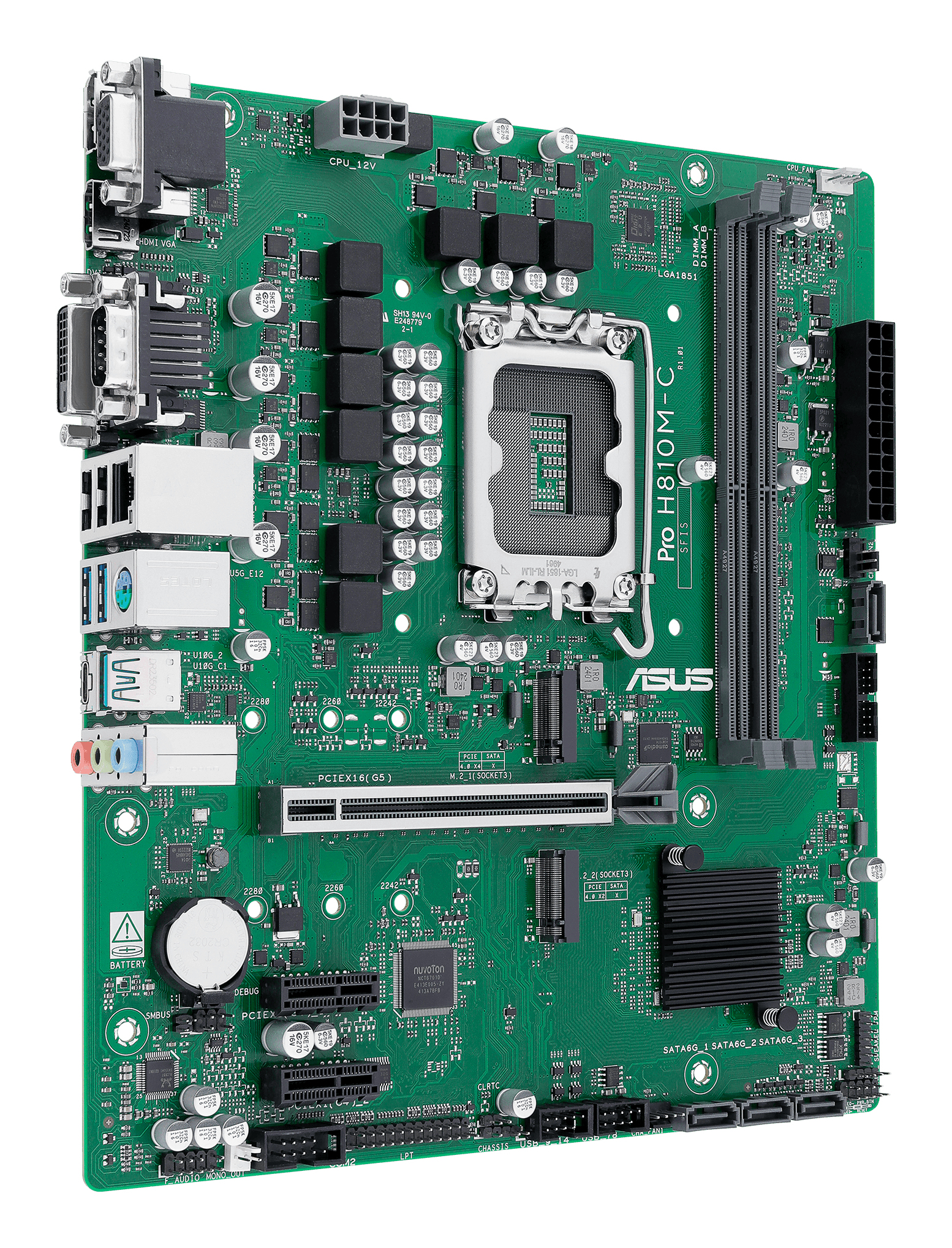 ASUS PRO H810M-C-CSM Intel H810 LGA 1851 (Socket V1) micro ATX - Image 3
