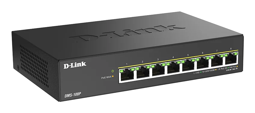 D-Link 8-Port 2.5G Multi-Gigabit PoE++ Unmanaged Switch - Image 2