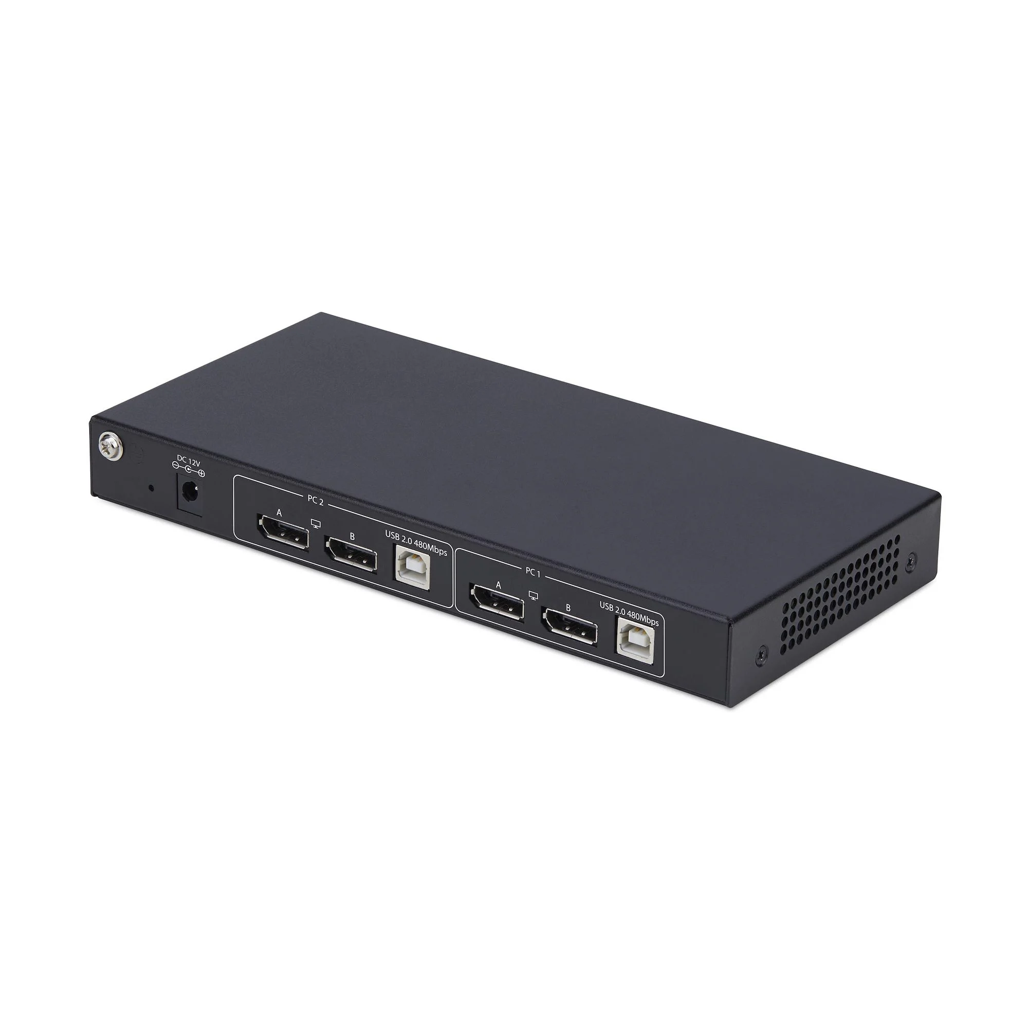 StarTech.com 2-Port Dual-Monitor DisplayPort KVM Switch with Dual View Video Matrix, 4K 60Hz, 4x USB Hub Ports, Hotkey S - Image 2