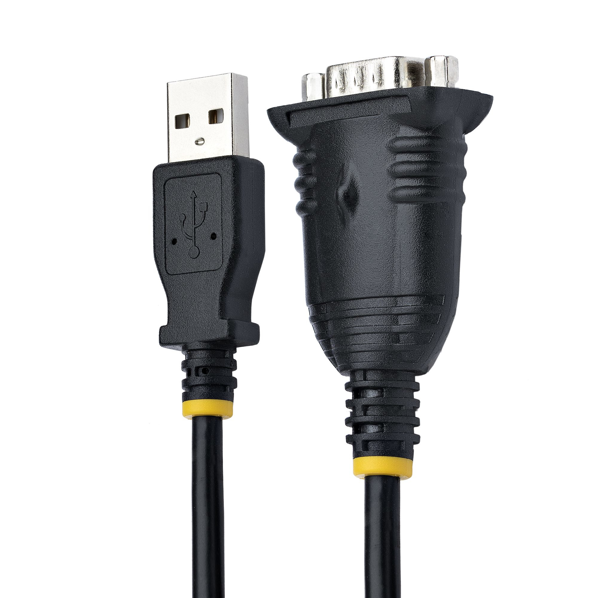StarTech.com 3ft (1m) USB to Serial Cable, DB9 Male RS232 to USB Converter, Prolific IC, USB to Serial Adapter for PLC/P - Image 2
