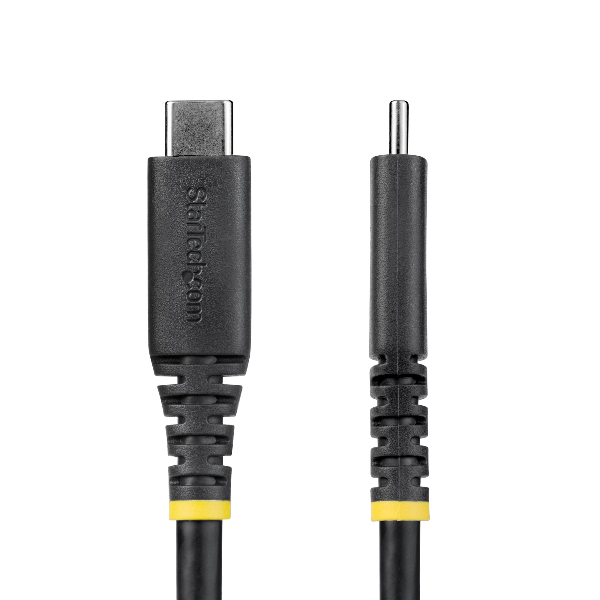 StarTech.com 2m (6ft) USB4 Cable, 20Gbps, USB-IF Certified USB-C Cable, 240W PD EPR, 4K 120Hz DP 2.1, TPE Jacket, Black - Image 2