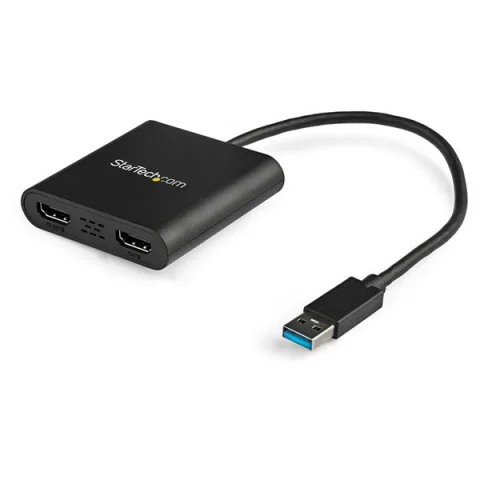 StarTech.com USB 3.0 to Dual HDMI Adapter, USB to 2x HDMI Monitor Converter for Windows (no support for macOS/ChromeOS/L