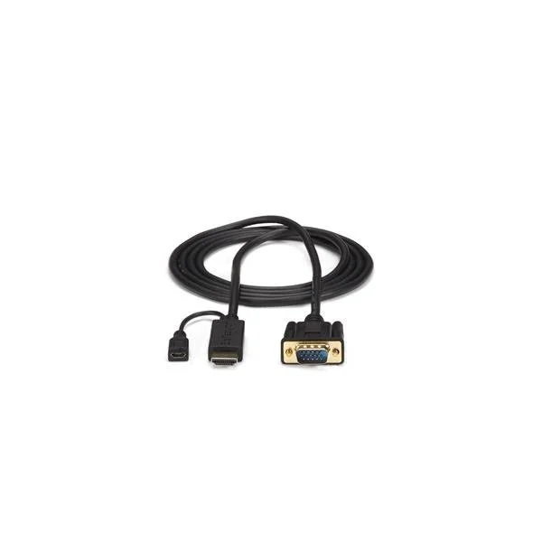 StarTech.com 3ft (91cm) HDMI to VGA Active Converter Cable - HDMI to VGA Adapter - 1920x1200 or 1080p - Image 2