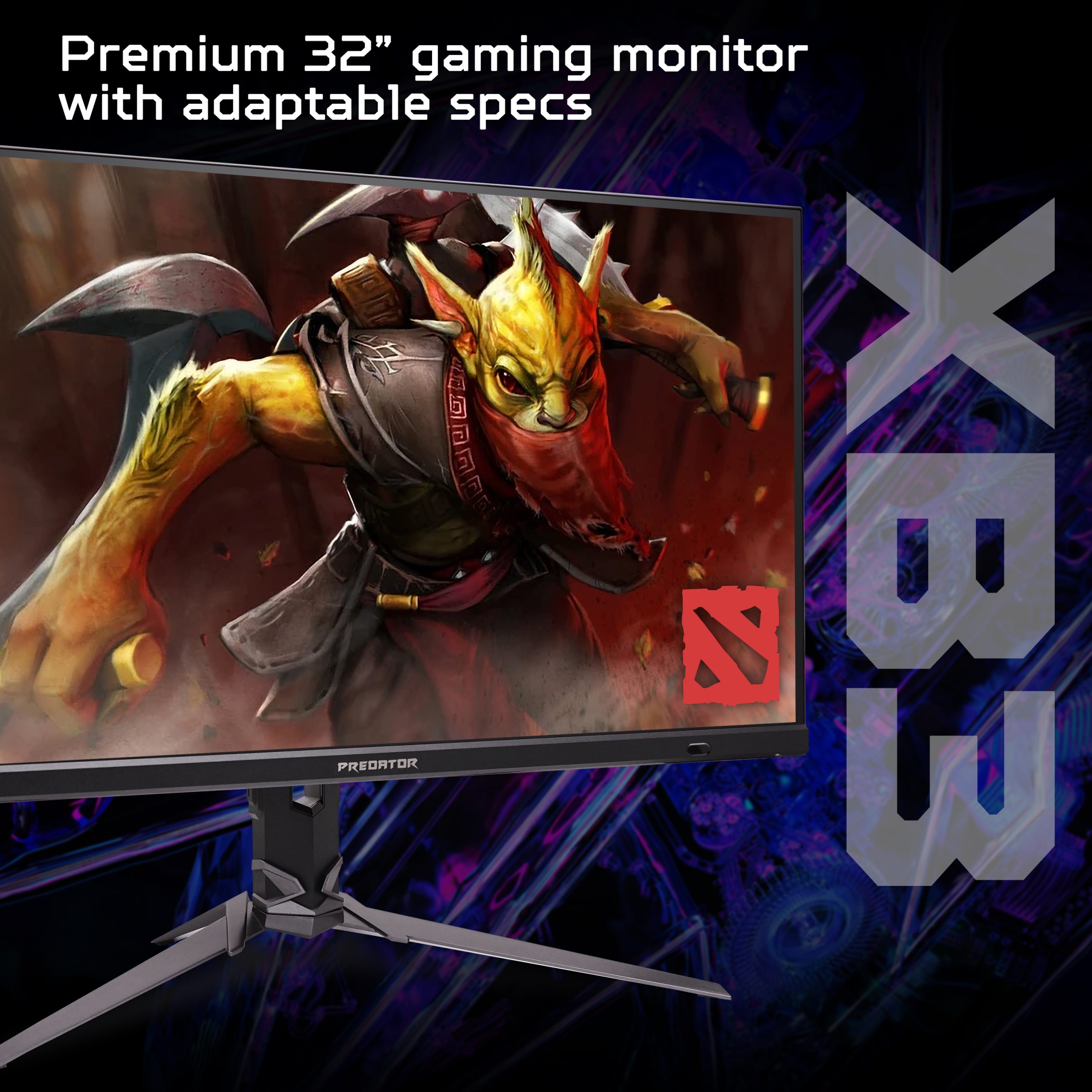 Acer Predator XB323QKV4 - 31.5" Ultra HD (3840x2160), 320Hz DFR, 0.5ms, HDR10, AMD FreeSync Premium Gaming Monitor - Image 2